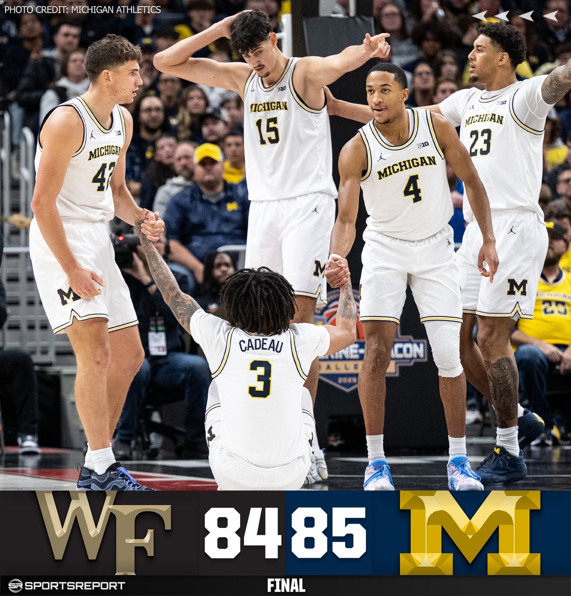 WOLVERINES WIN!!! Michigan beats Wake Forest in OT!!