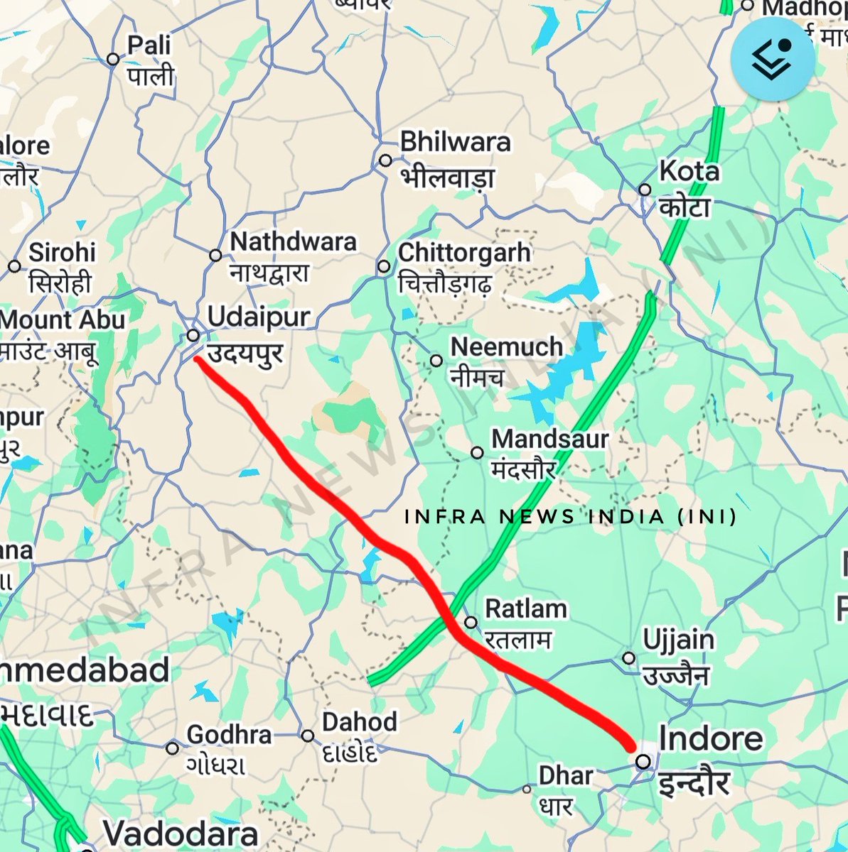 TheINIofficial's tweet image. 𝐈𝐧𝐝𝐨𝐫𝐞-𝐔𝐝𝐚𝐢𝐩𝐮𝐫 𝐄𝐱𝐩𝐫𝐞𝐬𝐬𝐰𝐚𝐲 𝐮𝐩𝐝𝐚𝐭𝐞.

NHAI has invited bids for preparation of DPR for a greenfield expressway from Indore to Udaipur.

The bids are scheduled to open on 25th November 2025.

#Indore #Udaipur #MadhyaPradesh #Rajasthan @KumariDiya…