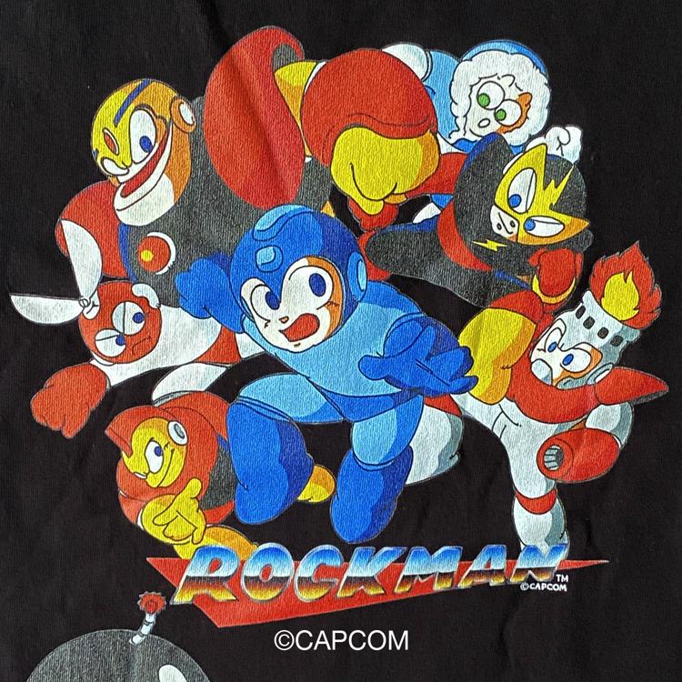 ロックマン　Tシャツ　発売中💣

サイズは　SからXXXLまで!!

ゲームソフトの箱絵をそのまま　Tシャツにしました✨

spiderweb.jp/s/41z

＃ロックマン
#rockman
