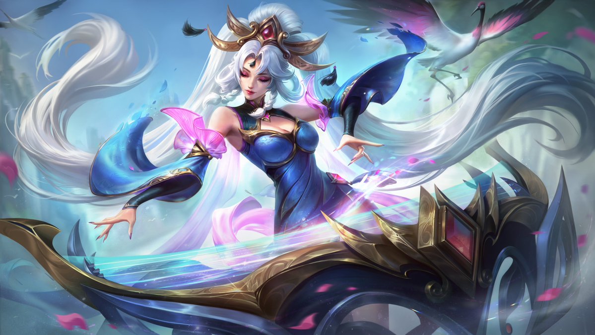 Immortal Joruney Sona Sapphire CN Splash by Pandart Studio artstation.com/artwork/AZbnWN