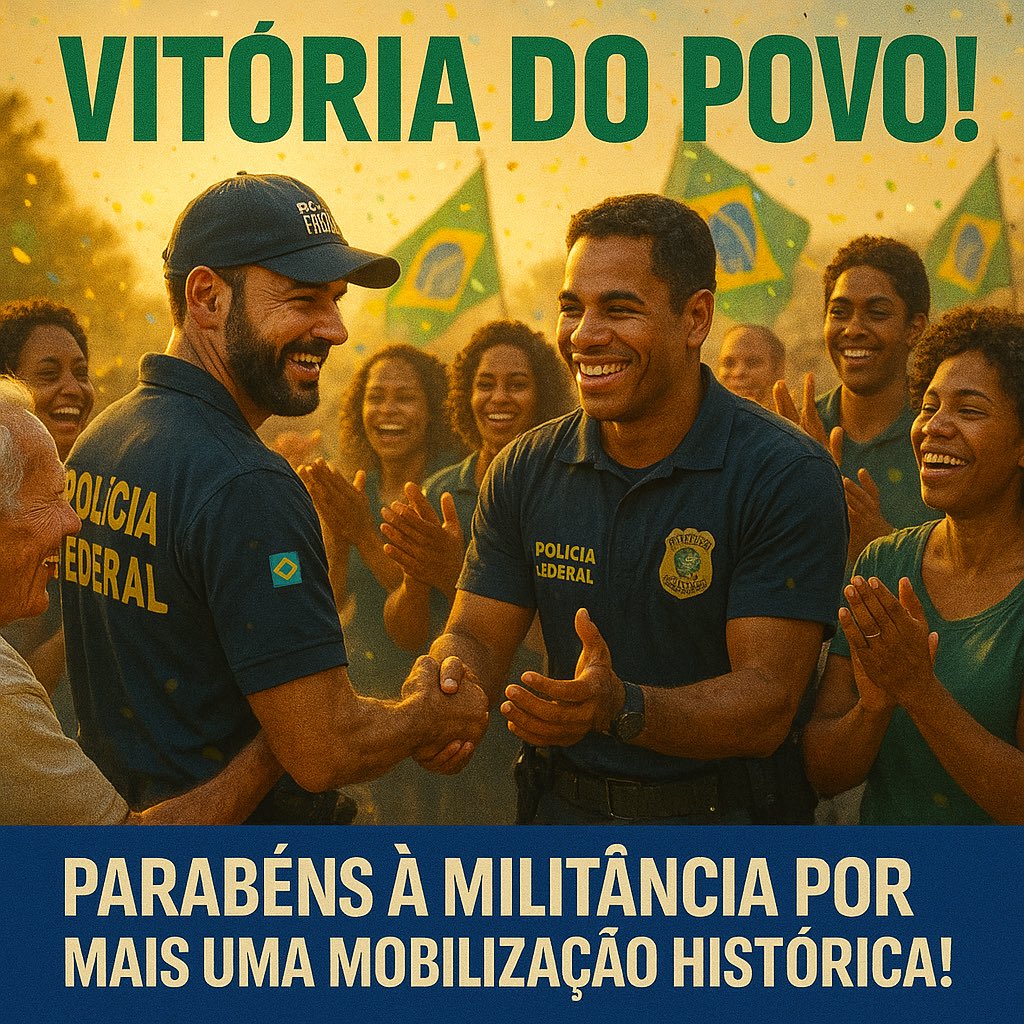 VITÓRIA DO POVO! PARABÉNS À MILITÂNCIA POR MAIS UMA MOBILIZAÇÃO HISTÓRICA, MAS A PRESSÃO CONTINUA! 

Conseguimos dominar as redes e alertar o país sobre o perigo do relatório de Derrite, um texto que retirava poder da Polícia Federal, beneficiava as facções criminosas e ainda