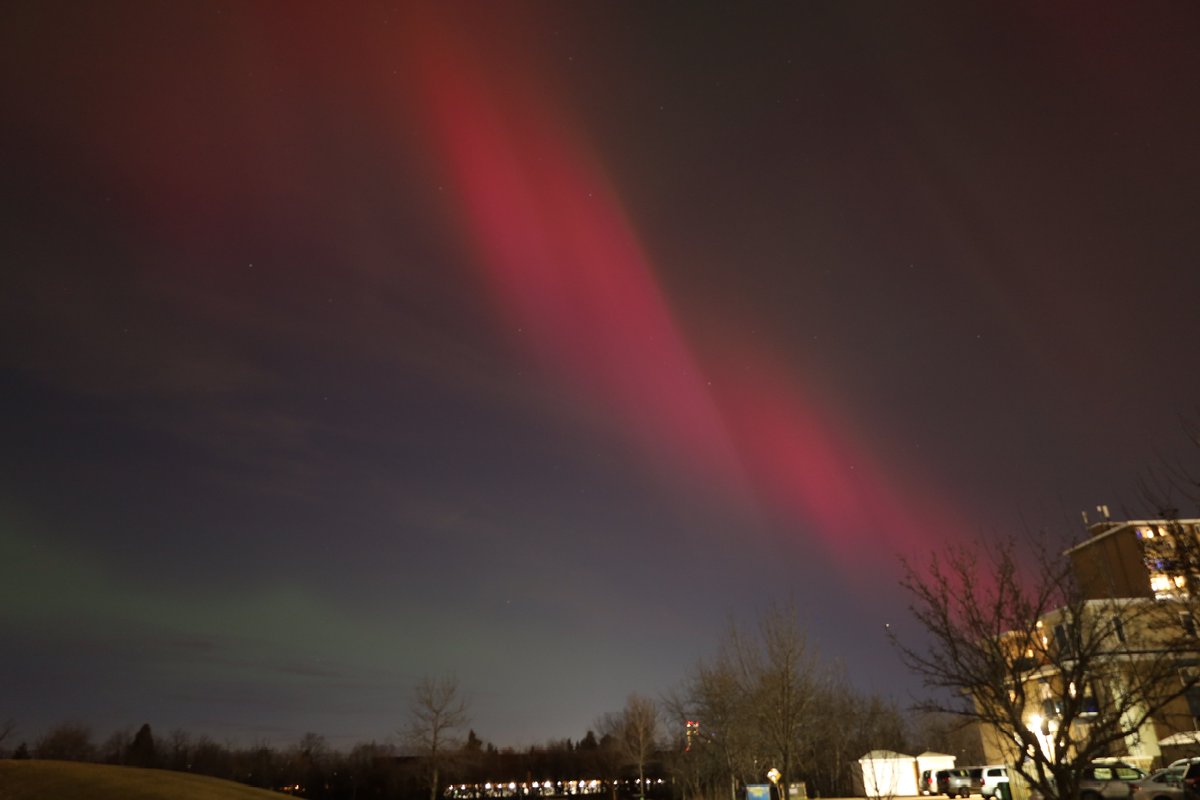 LanceWeatherGuy's tweet photo. Absolutely incredible Aurora tonight from #yeg Edmonton! Breathtaking! #abwx https://t.co/aJM0gIdO5r