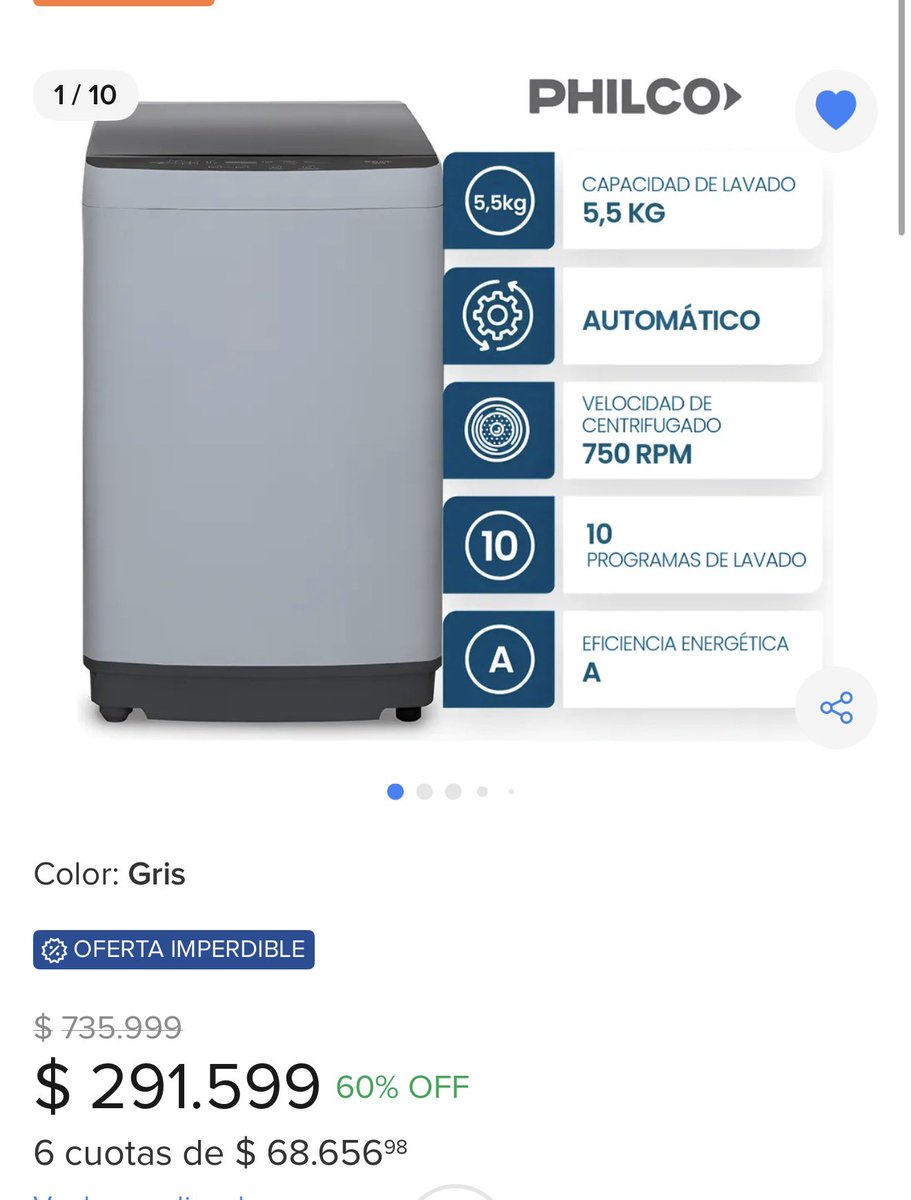 vmenditto's tweet photo. 🫧 Lavarropas 
$291.000

Súper aprobado x mis seguidores 
Automático y silencioso

Link 🔗 
https://t.co/exWxTkbjyv https://t.co/lqwPs9g1fk