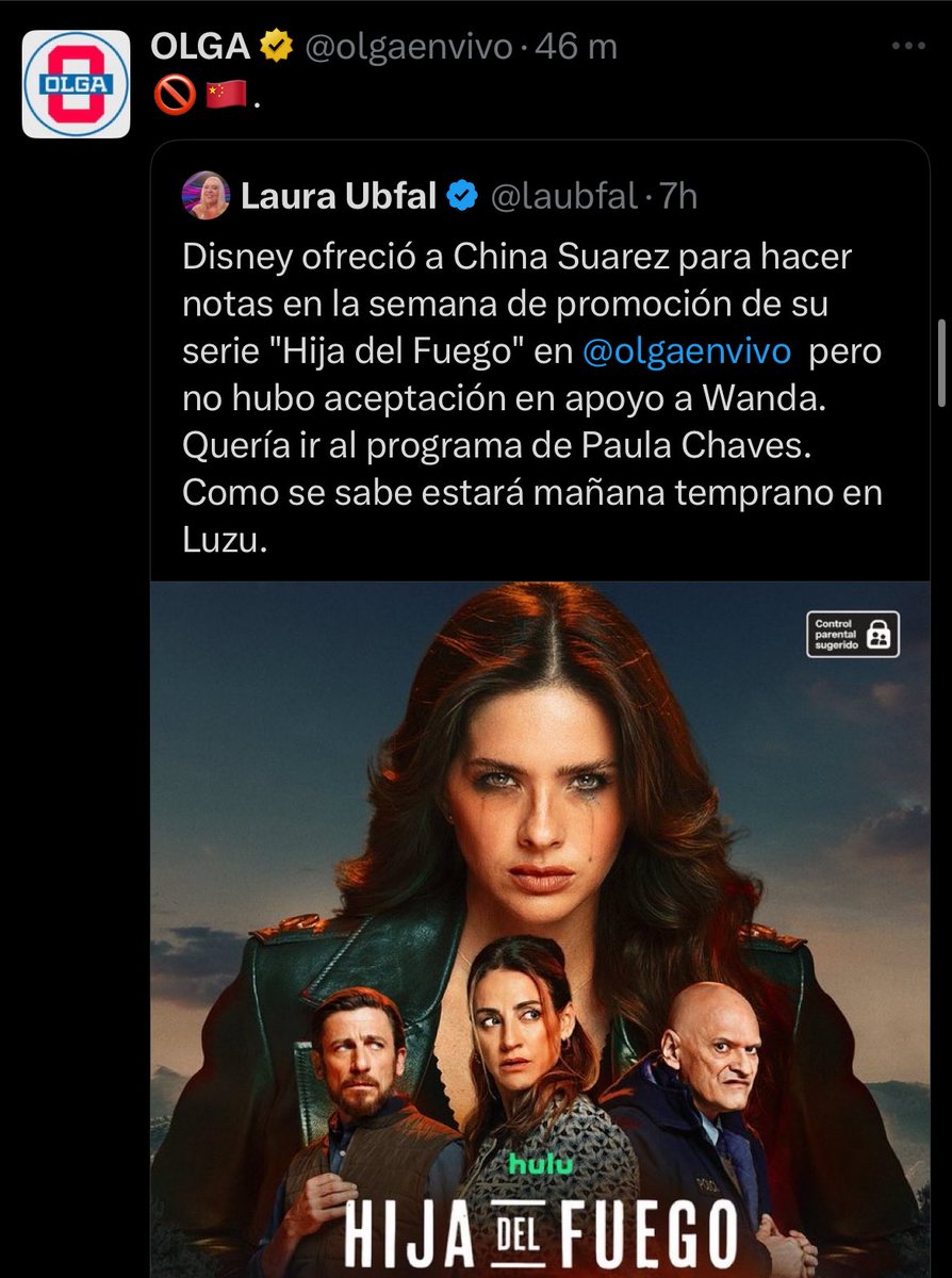 paqueteenojas's tweet photo. Olga tiene a Marti Benza llorando y contando de todo el acoso que recibe diariamente, pero postea "🚫🇨🇳" para fomentar el hate hacia otra mujer. La verdad es que es un canal muy empático y consciente de la mierda que pueden recibir las personas en todas las redes sociales. Bravo. https://t.co/Bw9VkPmOqr
