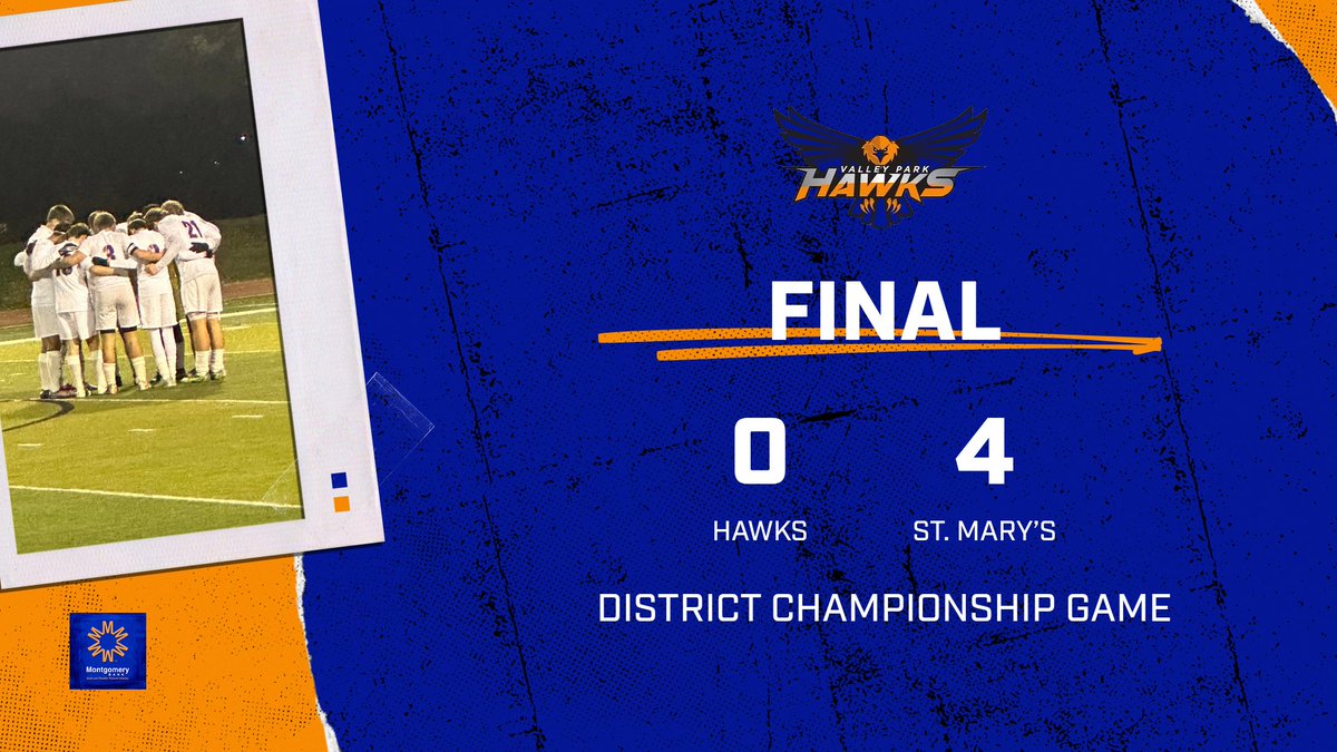 The Hawks season comes to an end in the district championship game. Great season boys and THANK YOU SENIORS!