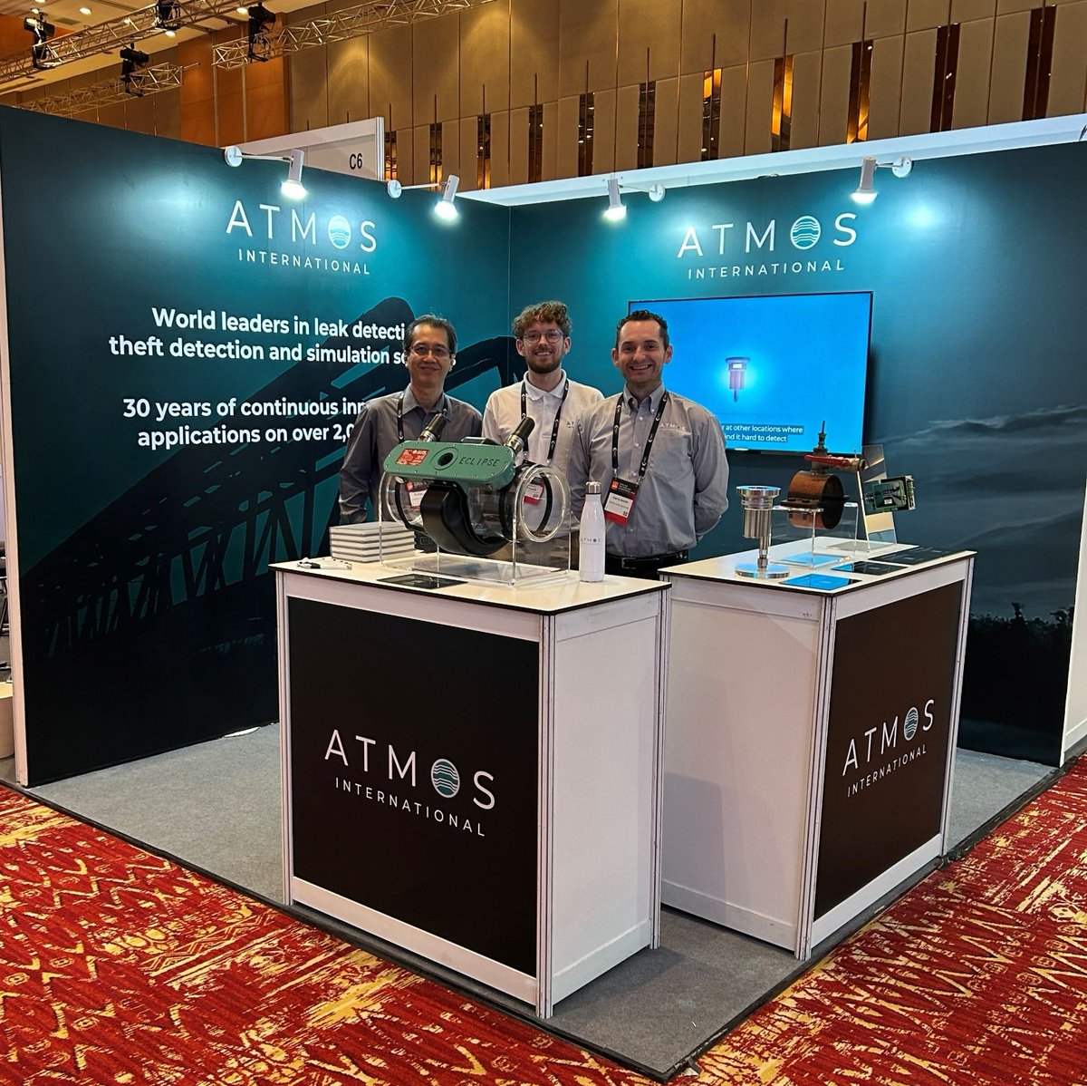AtmosInt's tweet image. From November 11-13 you can visit our team at @PipelineTechCon Asia stand C5 for a showcase of our leak and theft detection solutions and powerful simulation tools.

#PTCAsia2025 #LeakDetection #PipelineIntegrity #EnergyInfrastructure #AsiaPacificEnergy