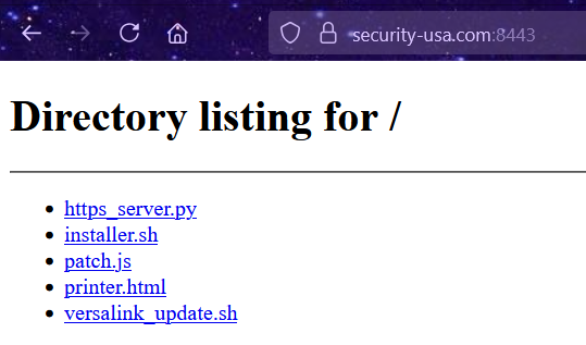 1ZRR4H's tweet image. 🚩 #ClickFix (&quot;Rapid7 IT Advisory&quot;) → macOS users → Apfell (red teaming framework). URL: https://security-usa[.]com:8443/printer.html (#opendir).

&quot;CRITICAL ADVISORY: Xerox Client Update
Immediate action required for all Moose&quot;

+ &quot;If you&apos;re looking at this, this is part of a…