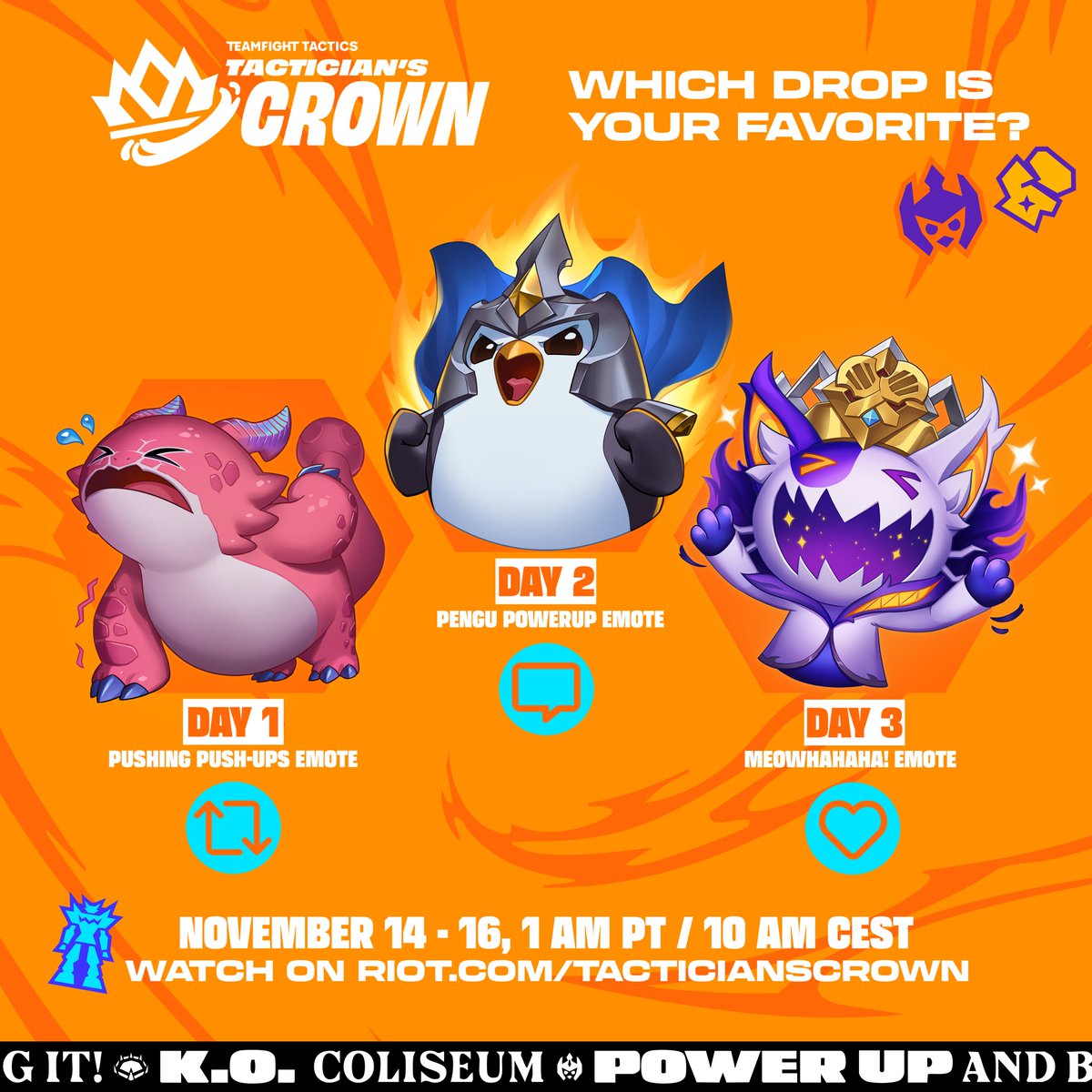 Three great choices to choose from, but which one is your favorite?

You can get them ALL starting this Friday at the ultimate clash under the stars, #TFTCrown!