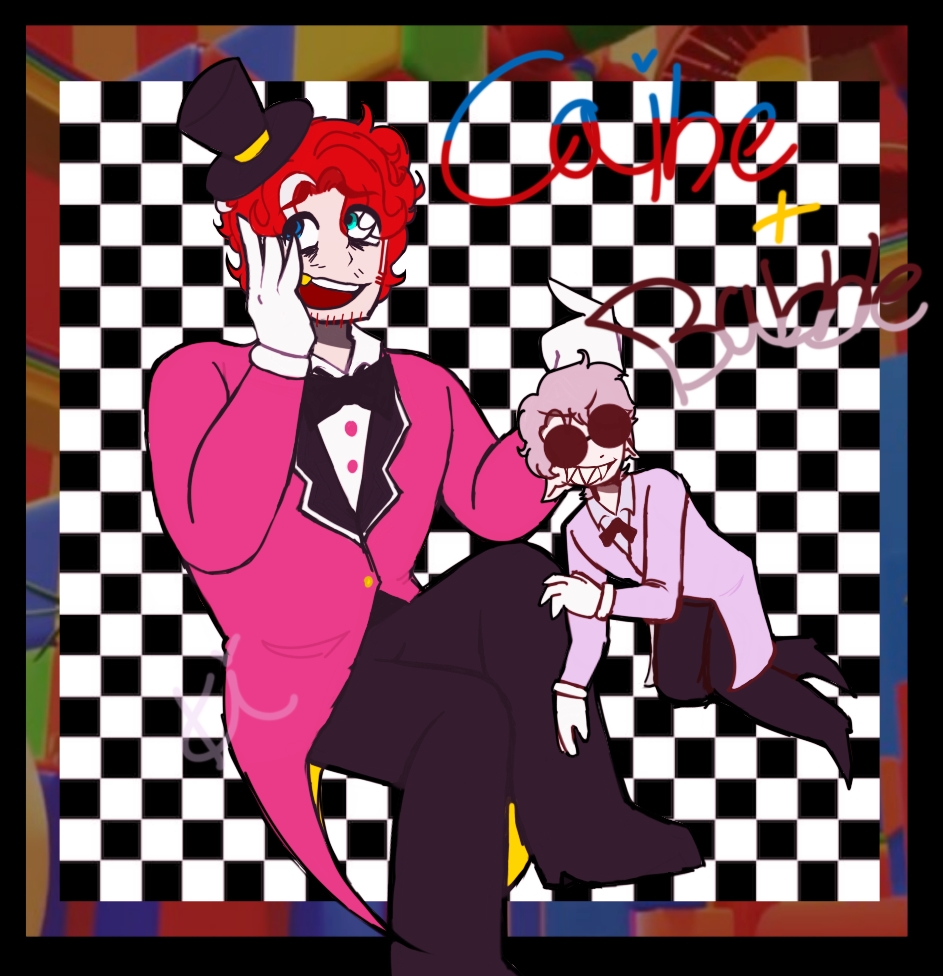 Adems_randomart's tweet image. Uhhh...Ig this is my first [real] attempt at drawing human Caine and Bubble.....I hope it looks good enough:]
#TheAmazingDigitalCircus #theamazingdigitalcircusfanart