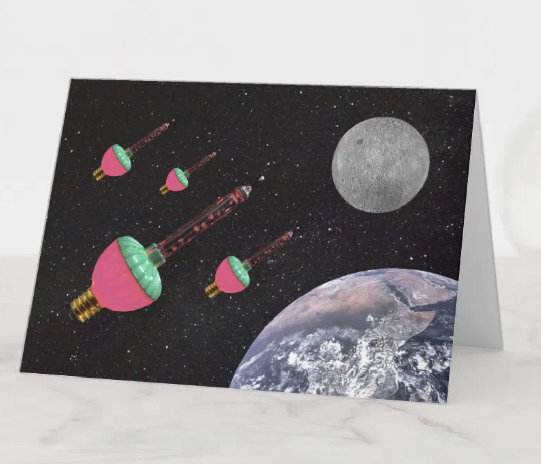 Telexplainer's tweet image. Bubble lights in space techie holiday card zazzle.com/bubble_lights_… #holidaycards #bubblelighrts #techfun