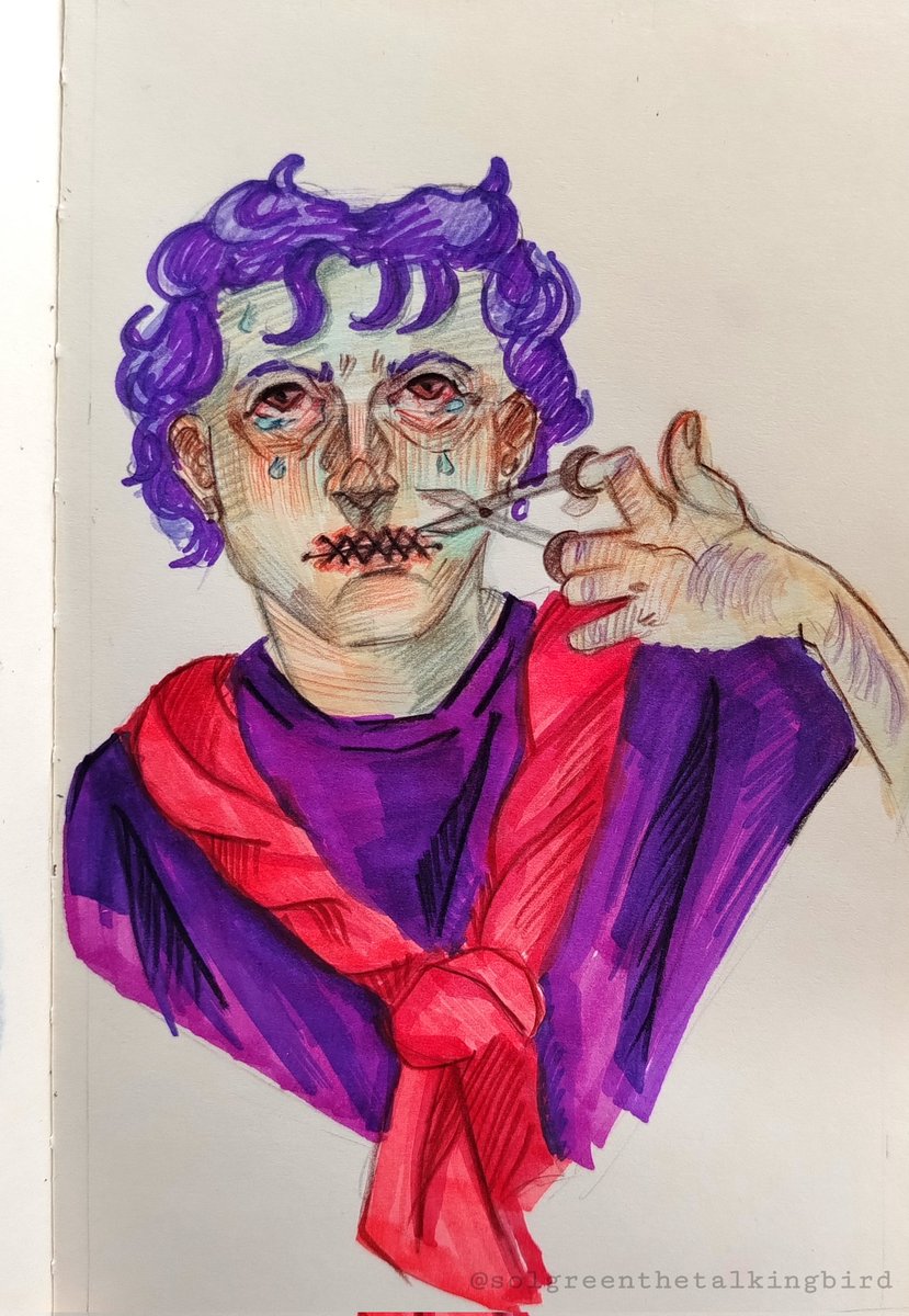 solgreen0q's tweet photo. R wlmg fmwvihgzmw. Dszg wl blf dzmg uiln nv?

#noimnotahuman #ninah #ninahfanart #wireface #art #traditionalart https://t.co/g7FLvCFopn