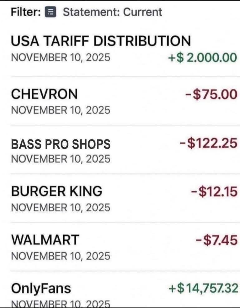 I got my Tariff Check!