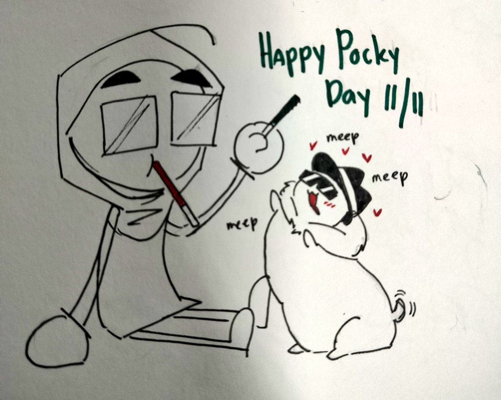Happy pocky day 11/11

I personally love chocolate or cookies/cream pocky

Bean Chance love strawberry or matcha pocky (my headcanon)

#chance #pockyday #pockyday2025 #persona
