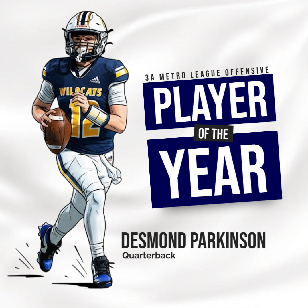 Beyond honored to be named the 3A Metro League Offensive Player of the Year! This award isn't just mine - it belongs to the linemen, the receivers, the coaches, and every single teammate who pushed me this season. Couldn't have done it without my football family.