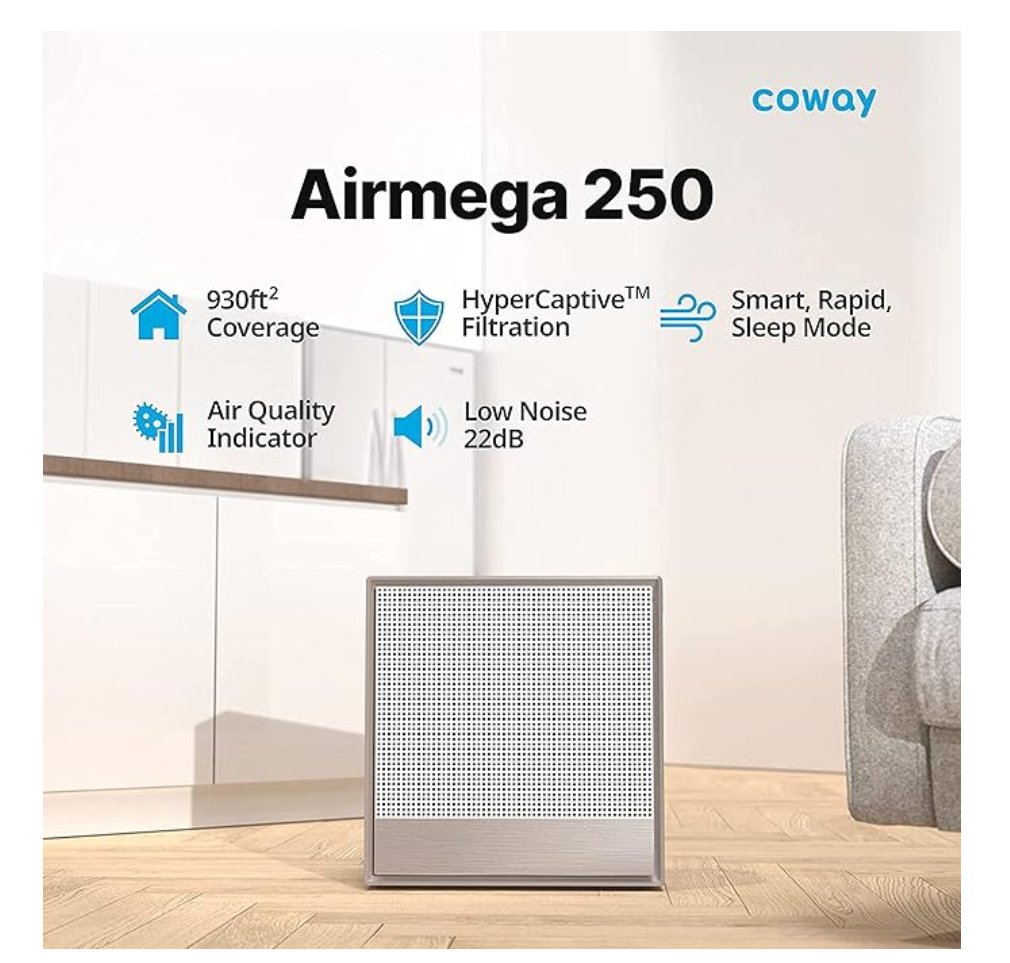 imYadav31's tweet image. 💨 Coway Airmega 250 (AP-1720H) – Premium Air Purifier for Living Room 🌿
Anti-Virus True HEPA H13 Filter | 99.999% Efficiency | Kills Virus, Germs, PM 0.01 &amp;amp; Allergens 😷

Buy Now: amzn.to/3WQHxsI

🕒 Filter Life: 8500 hrs (1.5–2 yrs) | ⭐ 4.4/5 (6,500+ Ratings)
✨…