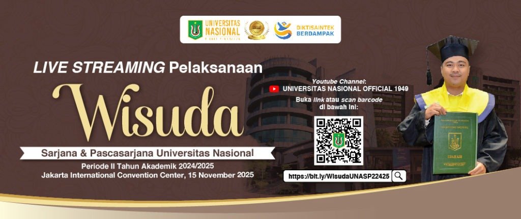 Saksikan Prosesi Wisudawan/Wisudawati Putra Putri/ Saudara/Saudari Pada Acara

Wisuda Sarjana dan Pascasarjana Universitas Nasional Periode II Tahun Akademik 2024/2025
📍Jakarta International Convention Center
📅15 November 2025

bit.ly/WisudaUNASP224…