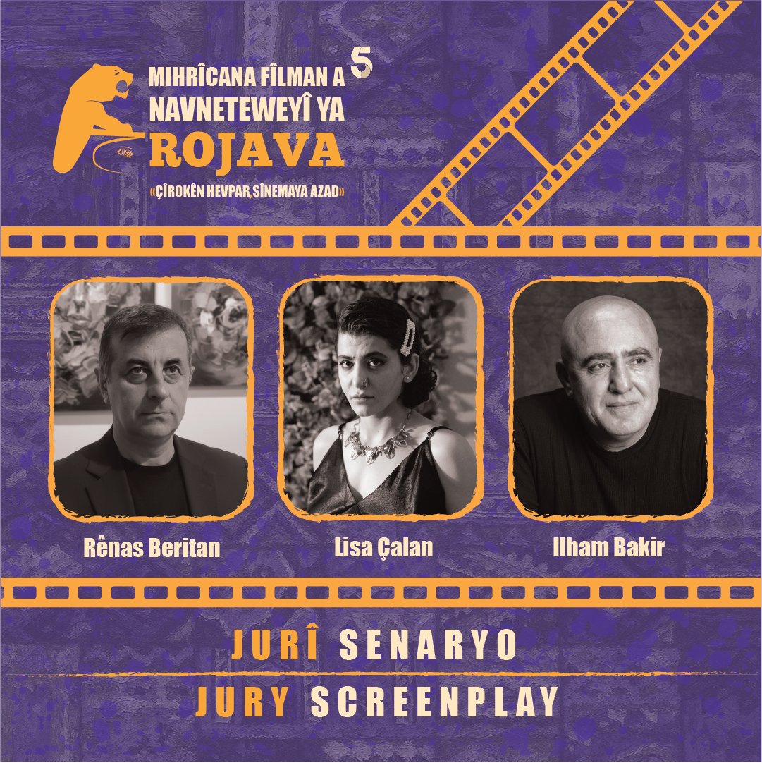 filmanarojava's tweet photo. JURÎ SENARYO – JURY SCREENPALY
#film #festival #rojava #qamişlo #mfnr #short_film #documentary #kurdistan https://t.co/08UdiFGQjo