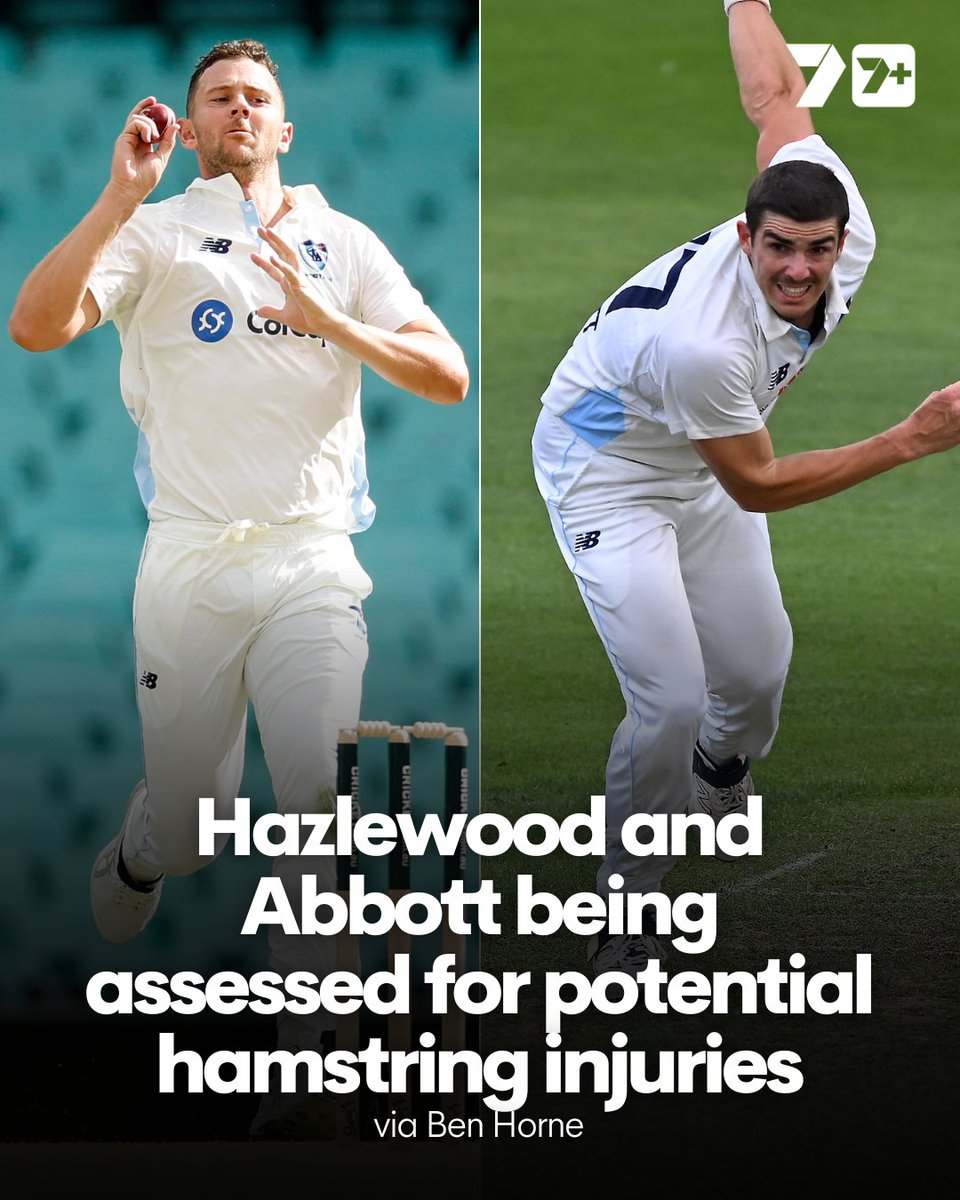 Josh Hazlewood and Sean Abbott are currently being assessed for potential hamstring injuries, per <a href="/BenHorne8/">Ben Horne</a>...

😬 #Ashes
