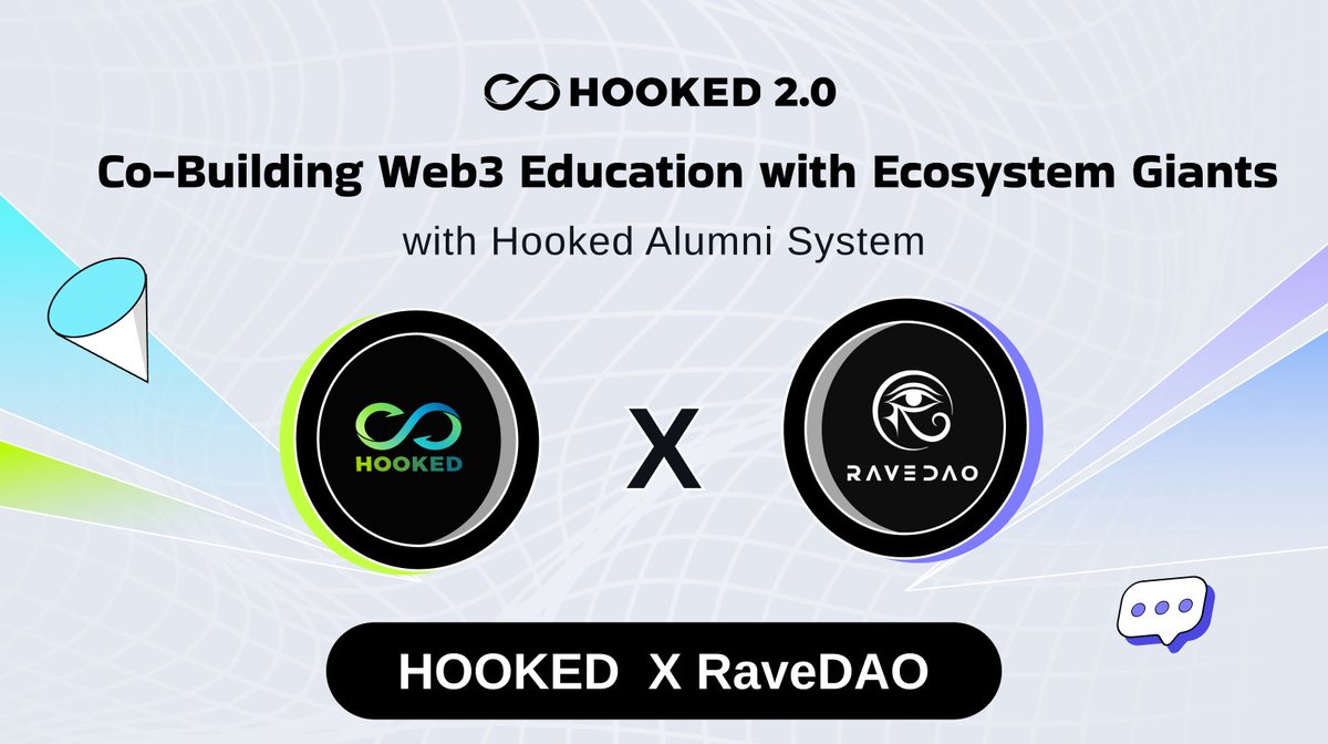 HookedProtocol's tweet image. #NewEraofHOOKED #Hookedfrens

Introducing @RaveDAO to our Hooked 2.0 expansion — fueling perpetual growth in Web3 mastery!

🔗 Embark on a journey with RaveDAO, a global community bridging music and technology through world-class experiences. From their first sold-out event in…