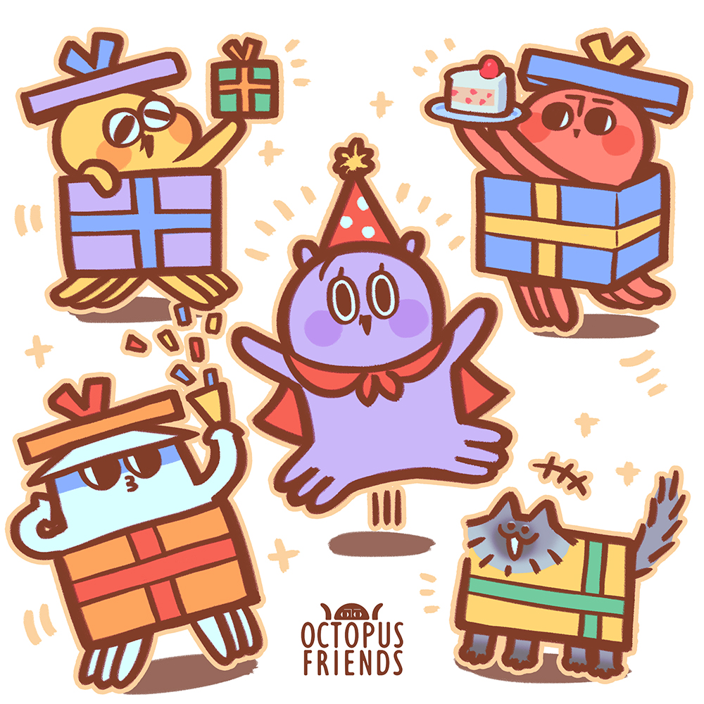 1112小飛象章魚生日快樂！💝🎉✨
禮物就係我，我就係禮物。🎁

#原創