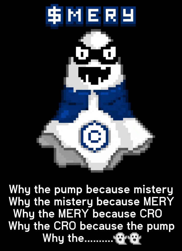 Why the pump because mistery 
Why the mistery because MERY
Why the MERY because CRO
Why the CRO because the pump
Why the.......👻👻
<a href="/Misteryoncro/">MERYCOIN</a> <a href="/cronosapp/"></a> 
#MERY $MERY $CRO #crofam #cronos