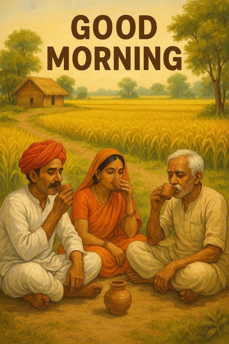 The_Mechanic0's tweet image. 🌾☀️ GOOD MORNING ☀️🌾

सुबह की पहली चाय और गाँव की मिट्टी की खुशबू…
बस यही है असली सुकून ❤️✨

जहाँ मेहनत है, वहाँ उम्मीद है।
जहाँ धरती है, वहाँ जीवन है।

🌱 Respect the roots. Grow with gratitude. 🙏
#GoodMorning #VillageVibes #RuralIndia #MorningMotivation #TeaTime…