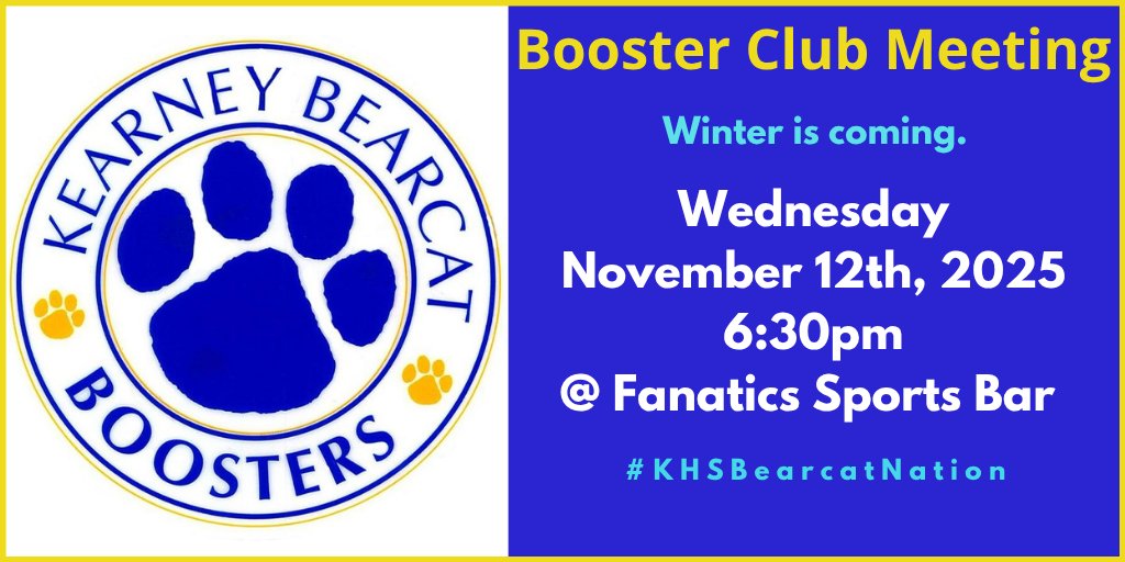 We'll see everyone tomorrow night at Fanatics @ 6:30pm for our November Booster Club Meeting!  There have been some coaching maneuvers made over the last week, so let's catch up on the changes coming!