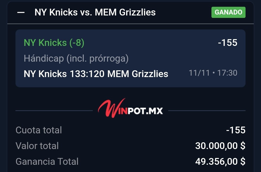 ChapitoApuestas's tweet photo. SE PRENDIÓ EL CERRO 🔥🔥🔥🔥 !!!

Ganamos fácilmente y sin preocupaciones mi Apuesta Premium que les compartí Chingones ✅️💎 !!

Seguimos Ganando Juntos 🫶 !!!

¿Me Seguiste? Deja ❤️ y pasa a Cobraaaaar Caraaajooo 👊 !! https://t.co/64b9fck2DD