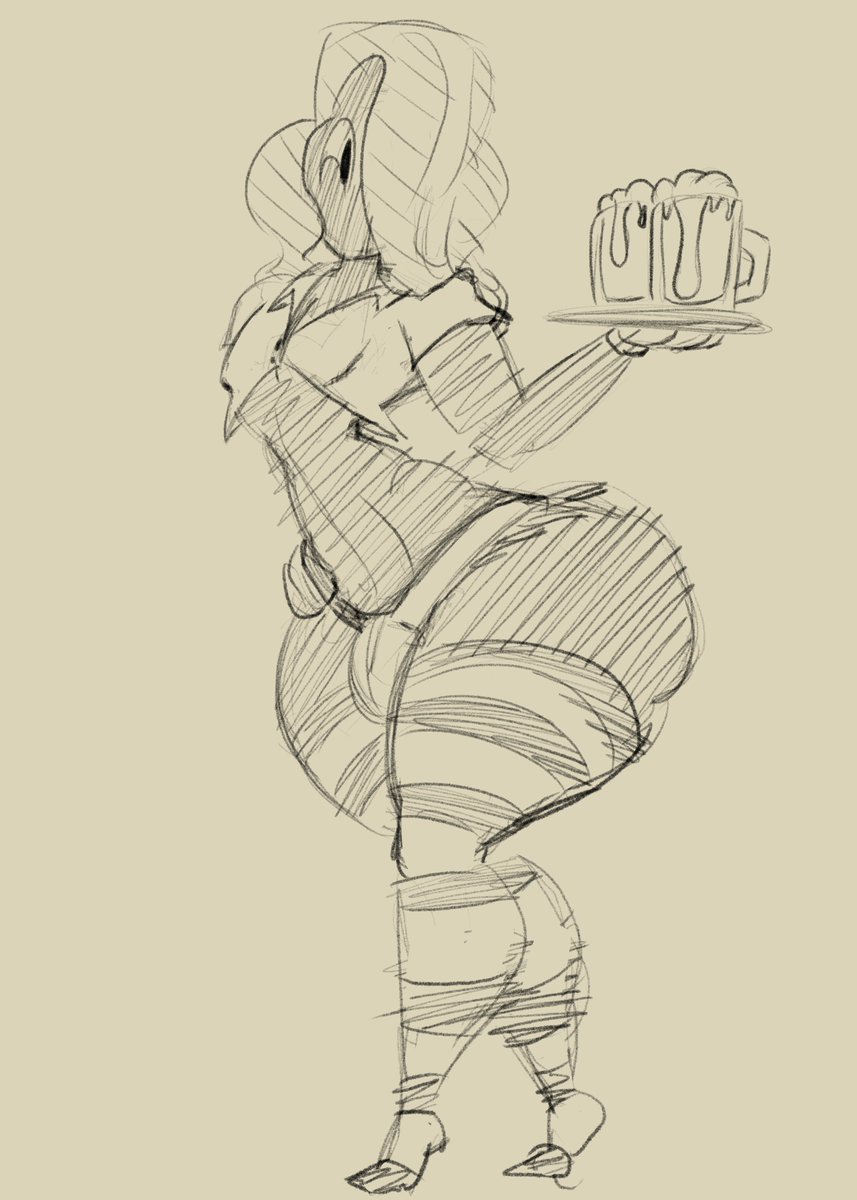 I know I won’t finish “something” so I’ll just show the doodle of the outfit I give him for the “thing” 
(He’s supposed to be a waiter)