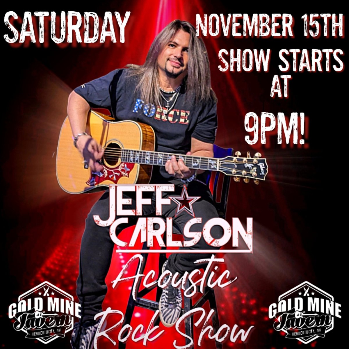 JeffCarlsonBand's tweet photo. This Saturday night! I'll be at The Goldmine Tavern in Hendertucky from 9pm to 12am! Come out and see me! https://t.co/g8FP5W9seZ
