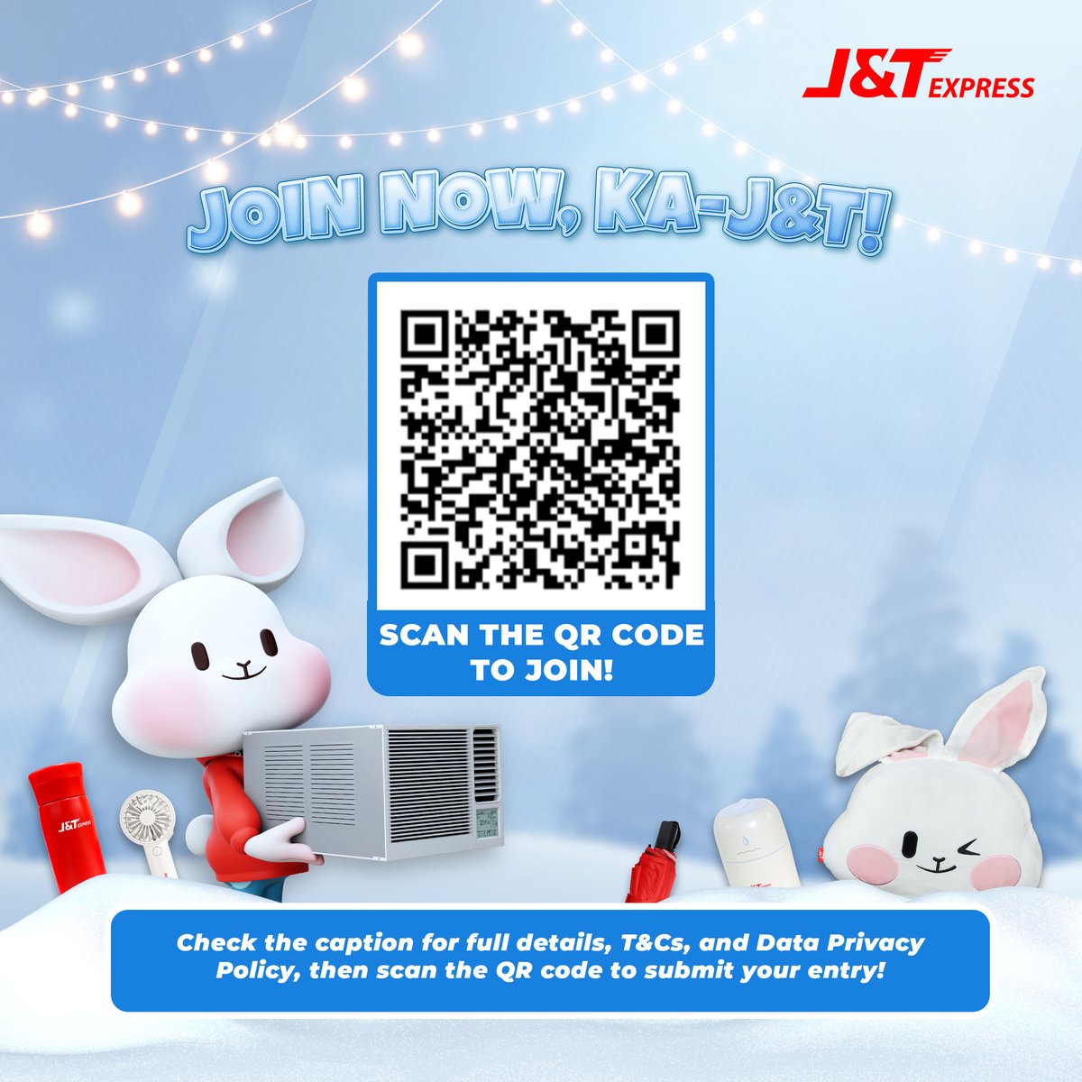 Stay cool with the J&amp;T Express Brrr Months Giveaway! ❄️ 

Mga ka-J&amp;T, handa na ba kayo sa pinaka-chill na pa-premyo ngayong Ber months? May brand new ROWA 10RCWR Air Conditioning Unit na pwedeng mapasaiyo!

#BrrrMonthsGiveaway
#jntexpressph
#ExpressYourOnlineBusiness