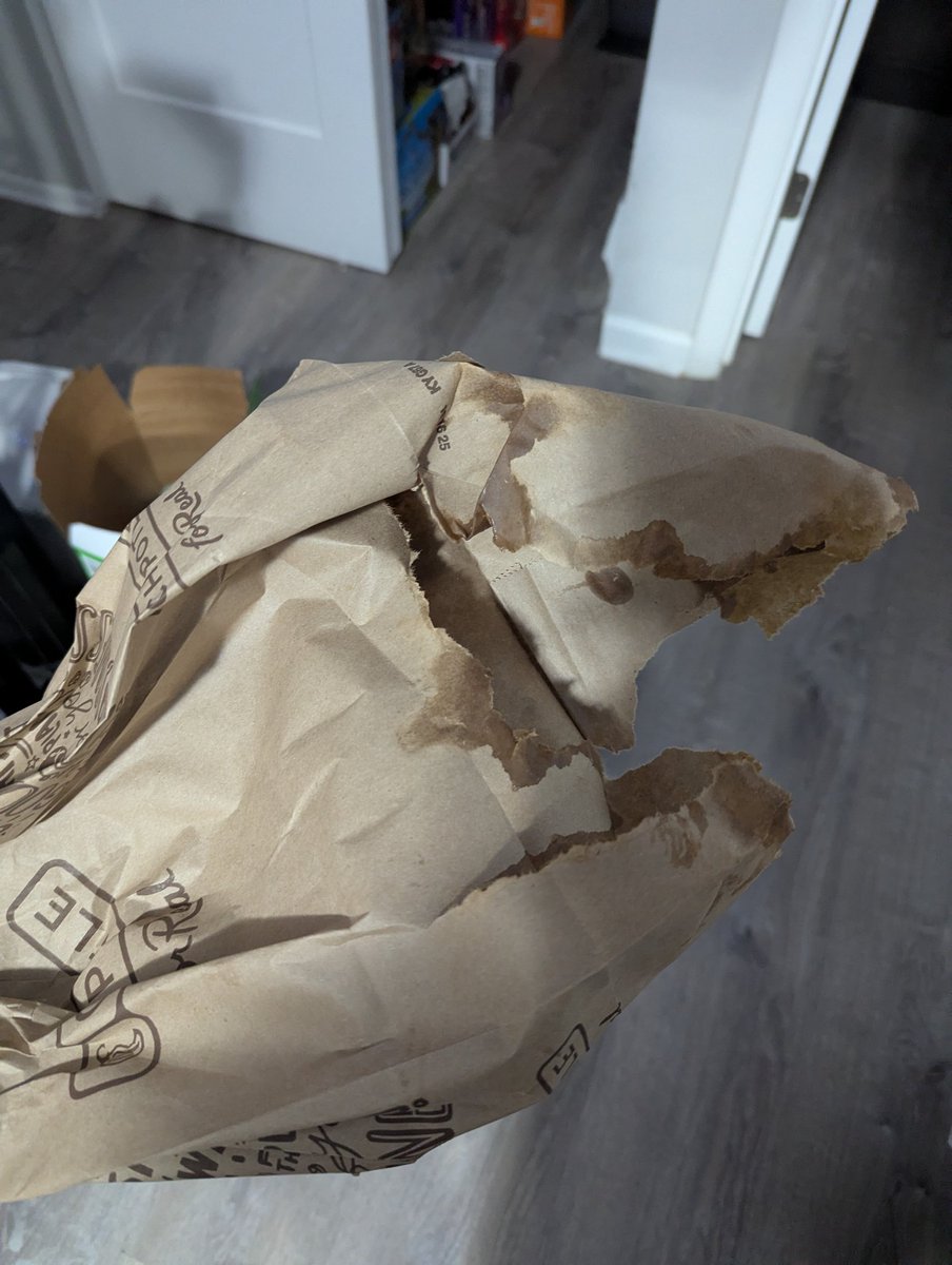 pthayman's tweet photo. .@ChipotleTweets I don't like you anymore, your bags suck. https://t.co/gBNhK4f26s