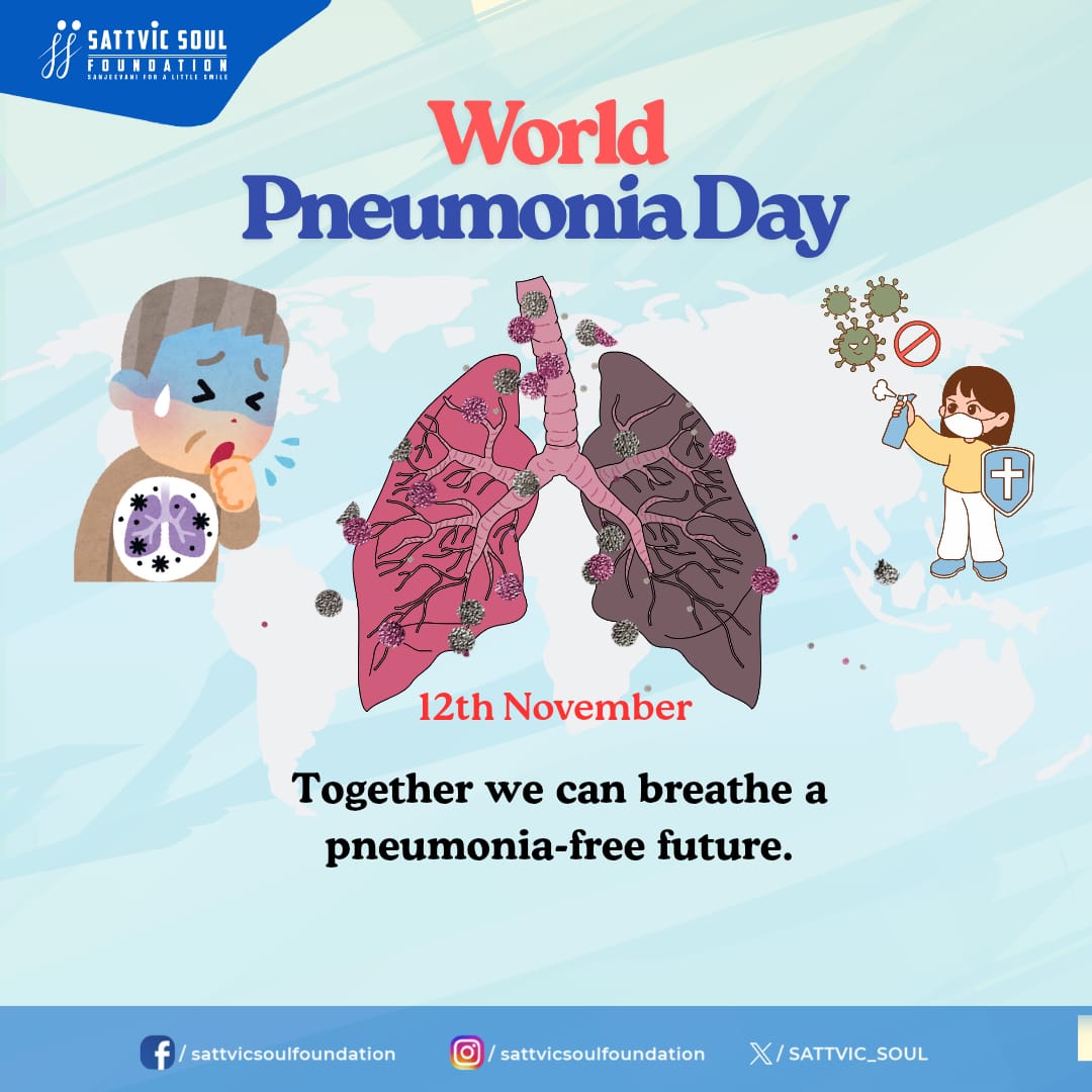 World Pneumonia Day 2025: Child Survival 👶

Pneumonia is the leading infectious cause of death in children. Every child deserves to breathe and grow a healthy life.

How We Can Protect them:
💉 Vaccination
🥗 Good nutrition
🌬️ Clean air
🩺 Timely diagnosis &amp; treatment