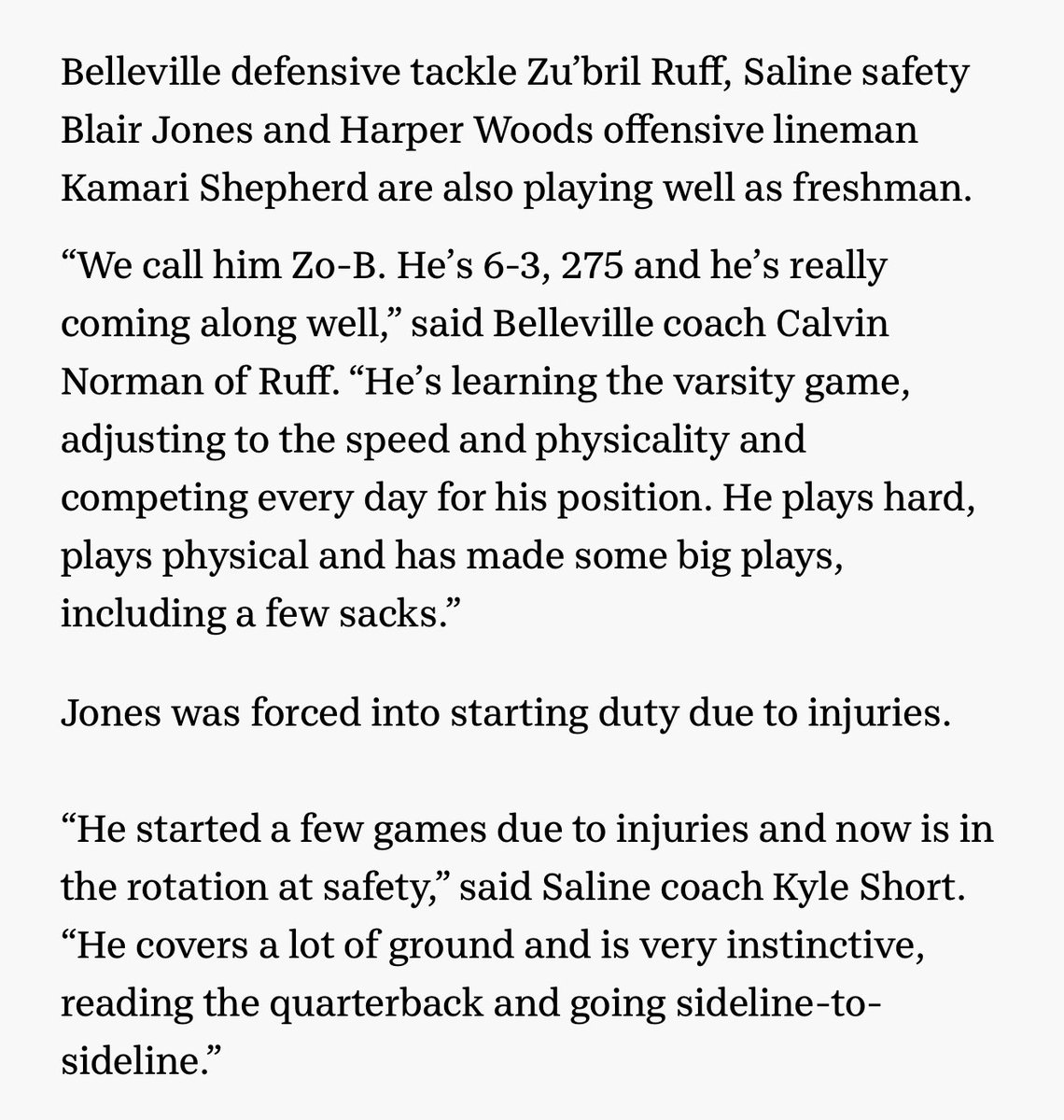 Thank you for the feature, <a href="/detroitnews/">The Detroit News</a>! 

detroitnews.com/story/sports/h… 

<a href="/CoachShort_/">Kyle Short</a> <a href="/SalineFootball/">Saline Football</a> <a href="/RisingStars6/">Rising Stars Academy</a> <a href="/smsbacademy/">SoundMind SoundBody®</a> <a href="/AllenTrieu/">Allen Trieu</a> <a href="/alex_pallone/">Alex Pallone</a> <a href="/PrepRedzoneMI/">Prep Redzone Michigan</a> <a href="/TheD_Zone/">The D Zone</a> <a href="/SWiltfong_/">Steve Wiltfong</a> <a href="/MIexposure/">Michigan Exposure</a> <a href="/sixstarfootball/">Six Star Football | PLUS+</a>