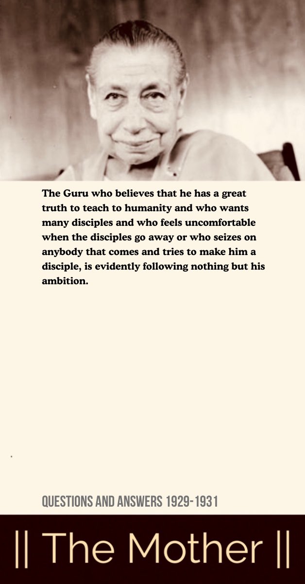 integralyog's tweet photo. The Guru who believes that he has a great truth to teach to humanity…

#TheMother #IntegralYoga #Consciousness https://t.co/HMrkAxCDtD