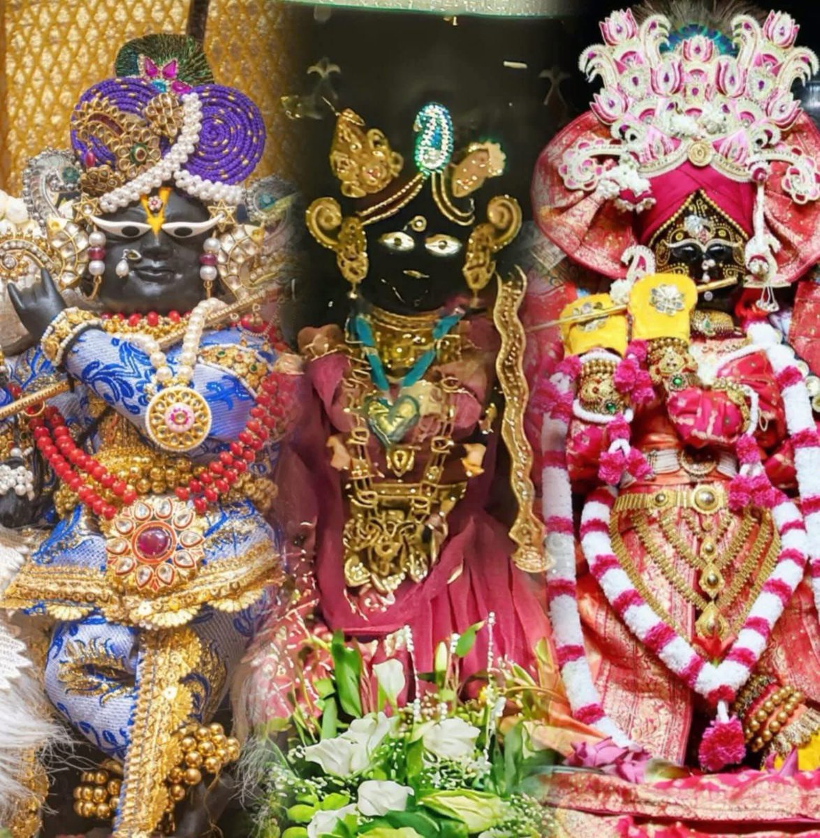 🌹🌹वृंदावन के तीनों राजा धिराज के अद्भुत दर्शन प्रेम से बोलो राधे राधे 🌹🌹