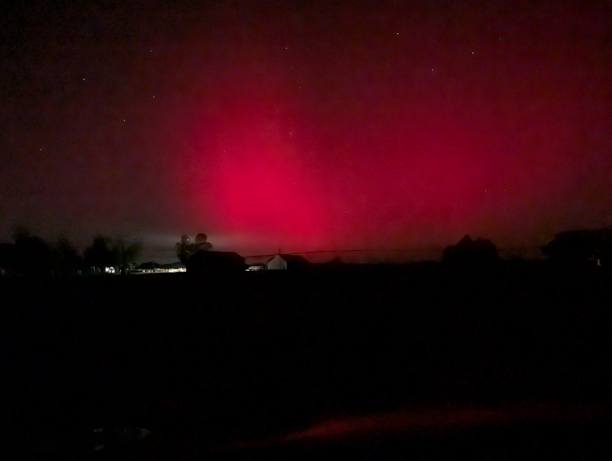 Phone shot but man this is incredible! Naked eye visible easily now.