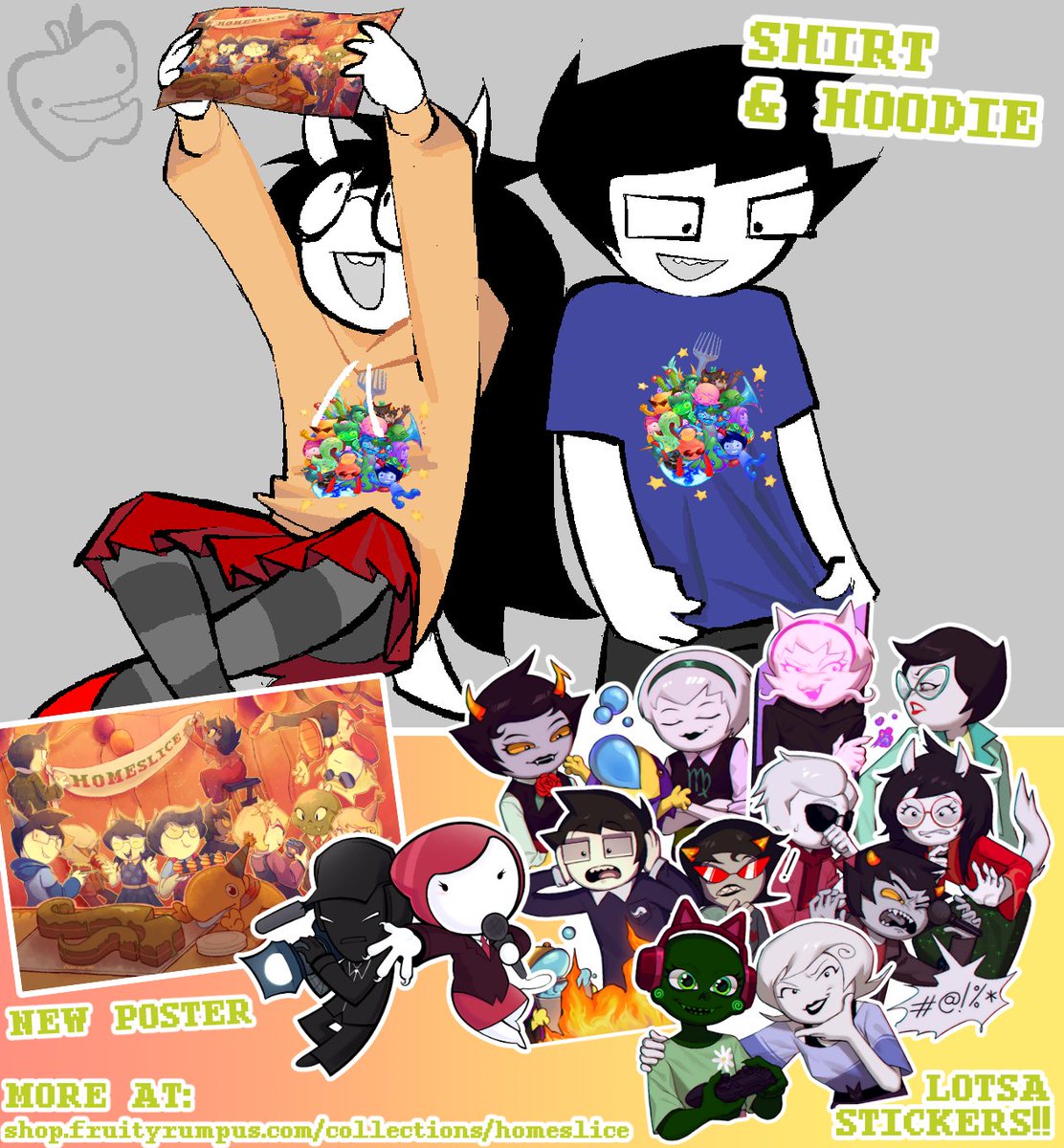 Happy 11/11! our new team has cooked up some merch for you all! If you want more Homeslice in your life, please check out the link below! Also, to celebrate 11/11, there will be a 10% off sale FRAF site wide until 11/17. 

Beyond that, we have some updates to share! [1/6]