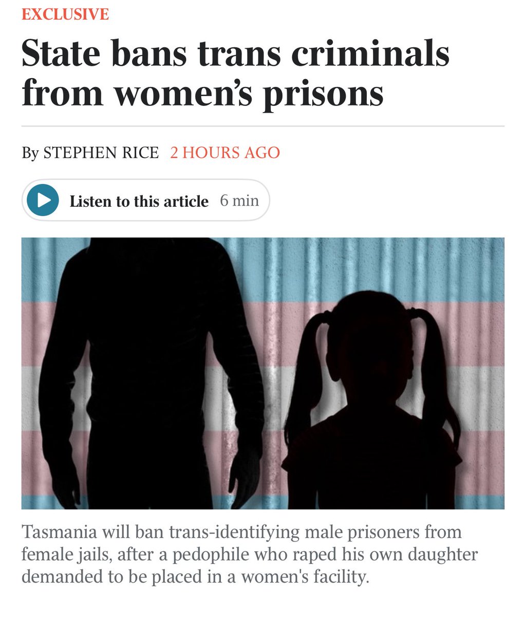 There seems to be a trend of vile male offenders with allegations or convictions of crimes against women and children rebranding themselves as “women”. 

Activists and Premiers like <a href="/PMalinauskasMP/">Peter Malinauskas</a> and <a href="/JacintaAllanMP/">Jacinta Allan</a> would rather protect these predators than acknowledge the lie