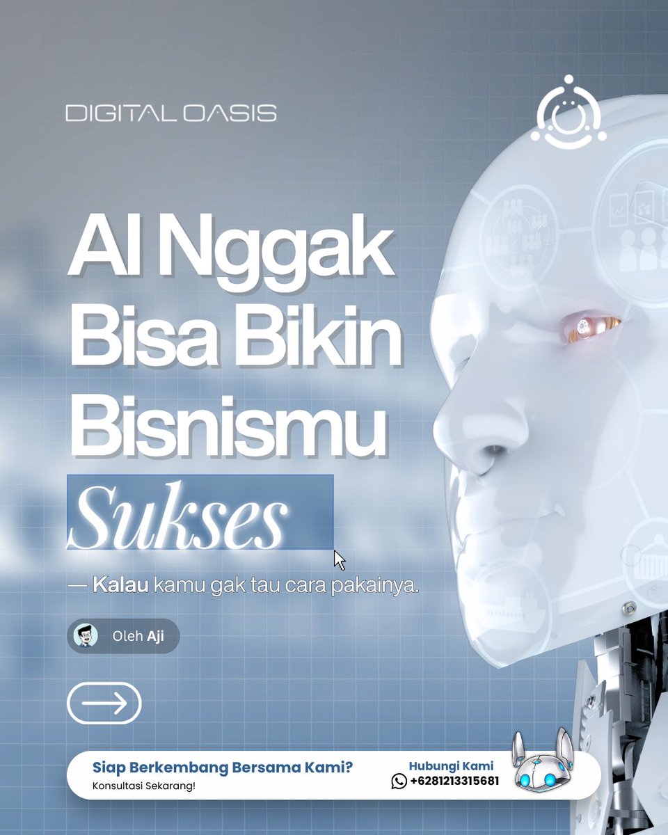 DigitalOasisID's tweet photo. Banyak bisnis sudah pakai AI, tapi masih kerja dua kali lipat. Masalahnya bukan di tools-nya, tapi di cara pakainya. tanpa pemetaan proses yang benar, otomatisasi justru bisa bikin kacau. Ingat, AI bukan pengganti strategi, tapi pelengkap dari strategi yang tepat. https://t.co/Zhp3fWnC9w
