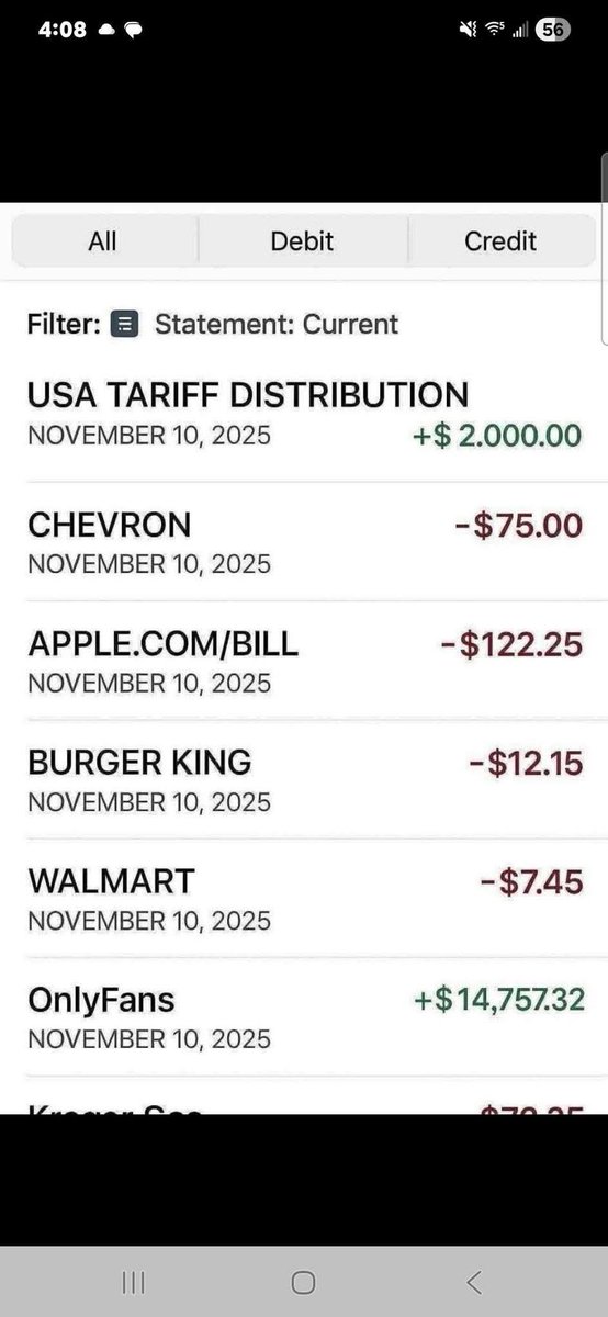 Splattsunicorn's tweet image. Anybody else get their Tariff check?