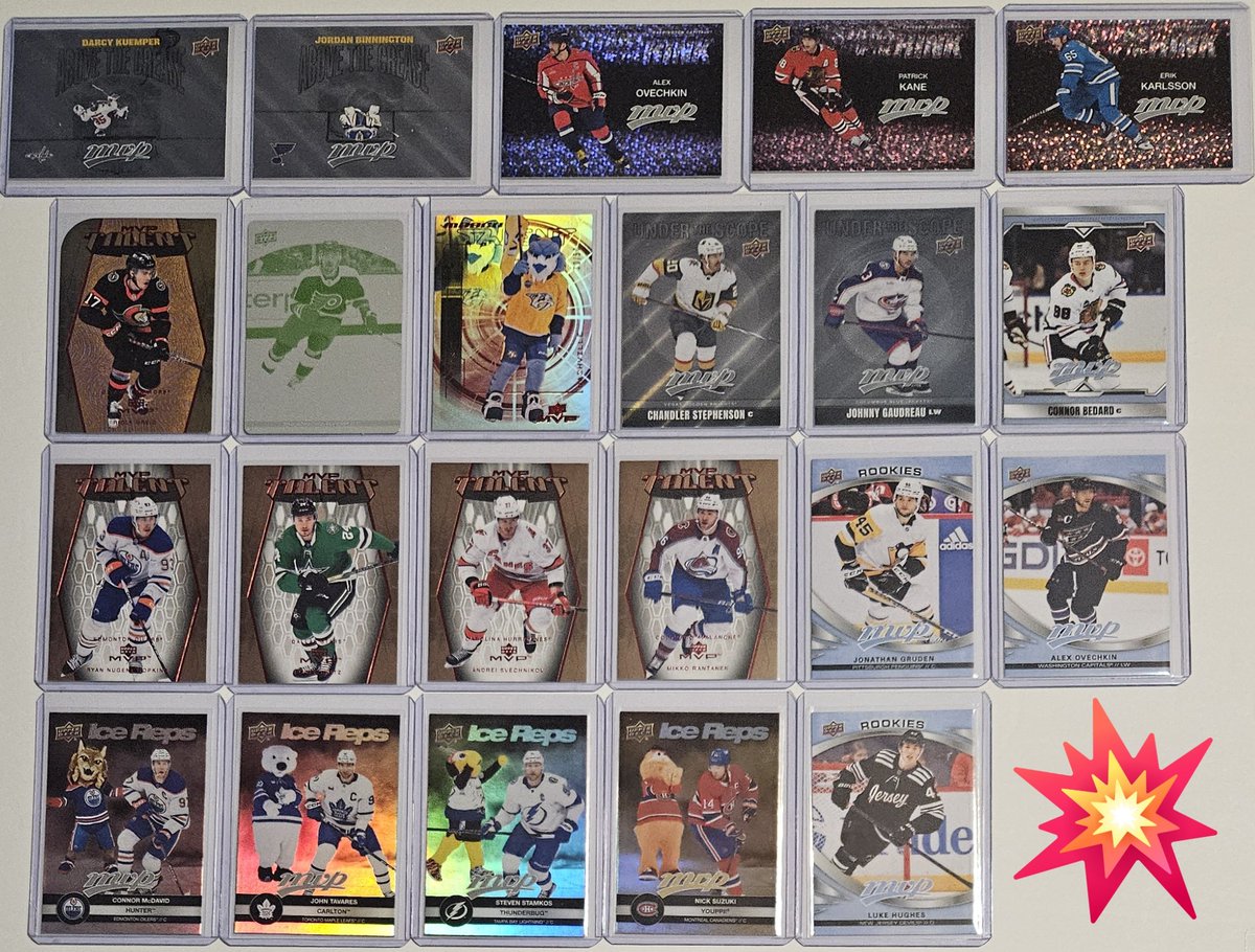 3bangerbreaks's tweet image. #Hits from the 2023-24 + 2024-25 #Upper #Deck #MVP #Hockey #Hobby #Box #TBBDraft #Break 

#TBBCrew #NHL #TBBReposts #1of1 #Printing #Plate #tradingcards #thehobby