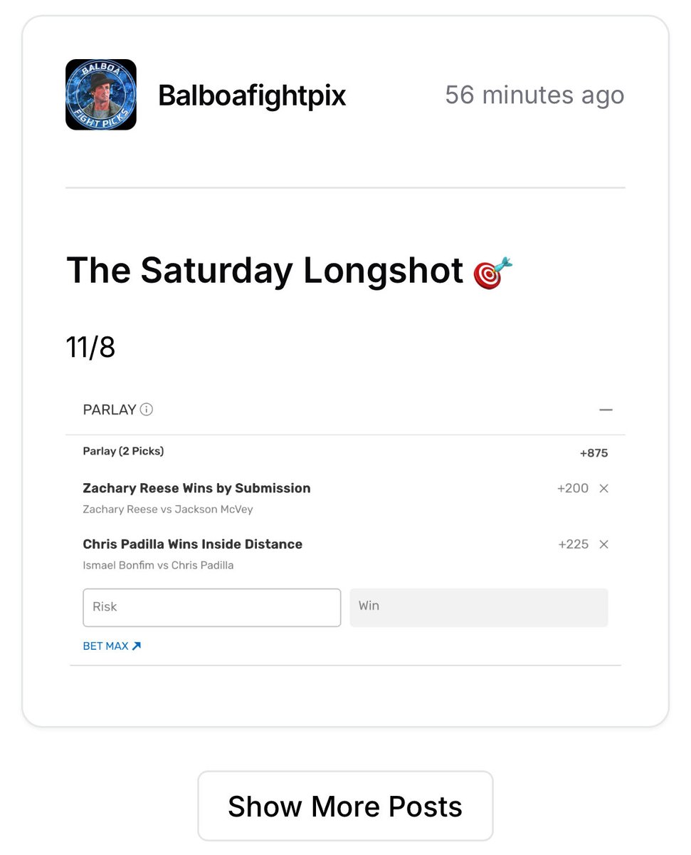 Balboafightpix's tweet image. Last week we went a perfect 5-0 on events — a clean sweep 🧹

Now it’s time for #UFC322, the biggest UFC card of 2025 💰 

Balboa is absolutely dialed in 🔥

Even nailed the Saturday Long Shot 🎯 

Subscribe to never miss a bet ✅
dubclub.win/Balboafightpix/

#GamblingX #MMATwitter