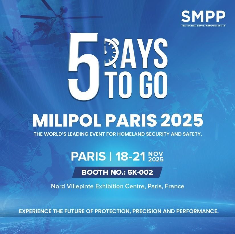 SMPPDEFENSE's tweet image. ⏰ 𝗝𝘂𝘀𝘁 𝟱 𝗱𝗮𝘆𝘀 𝘁𝗼 𝗴𝗼! 

 Get ready to witness cutting-edge ballistic protection and defence innovation as SMPP gears up for Milipol Paris 2025.

Visit us at Booth No. 5K-002
 📍 Nord Villepinte Exhibition Centre, Paris, France

#MilipolParis2025 #SMPP
