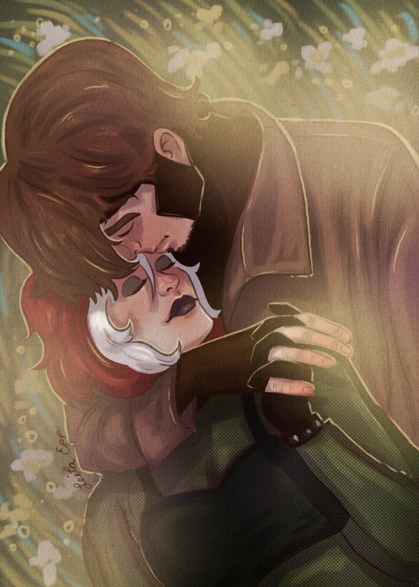 Wanted to draw Evolution Rogue and Gambit to get more of a feel for these versions. I still changed up their looks slightly (gotta give Rogue a little curl and grow out Remy's bowl cut). 

#romy #xmen