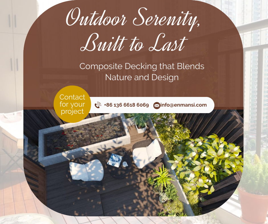 zhong_nora's tweet image. Design your moment of calm. 

Our composite decking transforms outdoor spaces into elegant, low-maintenance retreats 

#CompositeDecking #OutdoorDesign #DeckingSolutions #PatioDeck #SustainableMaterials #OutdoorLiving #outdoorlivingspace #wpcdecking #wpcdeck #outdoorflooring