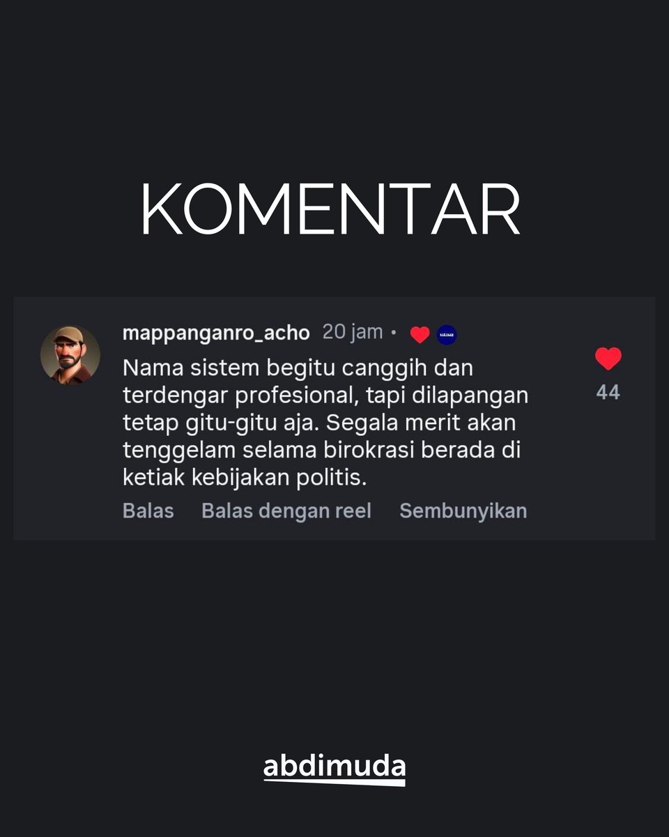 abdimuda_id's tweet image. Menurutmu, bagaimana cara paling jitu melawan intervensi politik agar meritokrasi benar-benar berjalan? Yuk, spill ide revolusioner lo! 👇

#PolitikvsASN #asn #pns #Abdimuda