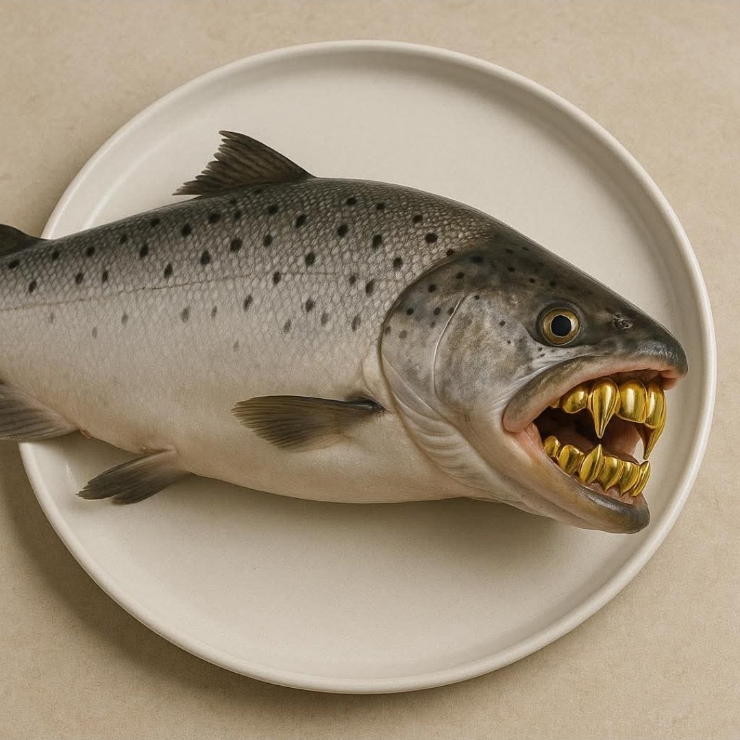 eric_self1's tweet image. I asked my wife what was the matter. She hardly touched her grilled Salmon. 🤣