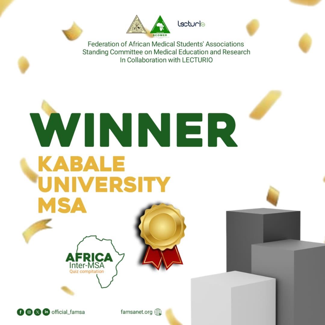 Kabale University has once again established itself as a leading institution in medical education following the Kabale University Medical Students’ Association (KUMSA)’s victory in the 2025 FAMSA Africa Inter-MSA Medical Quiz. This marked an extraordinary third consecutive