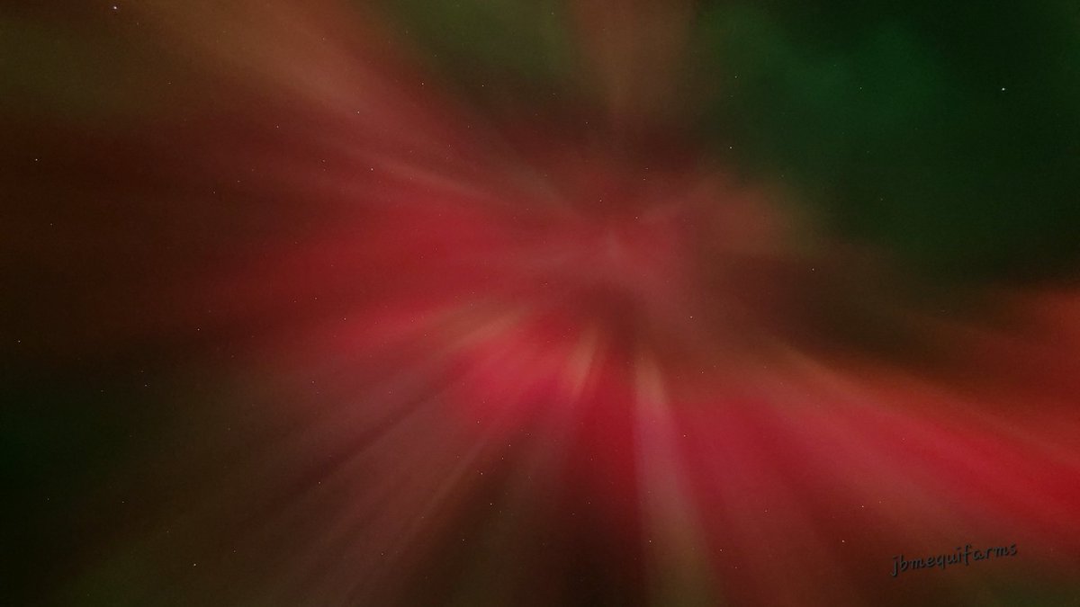 It was....so....beautiful😍
Even without the phone, you could see red. 
 
#Aurora #northernlights #Manitoba #mbwx #horses 
#shareyourweather #Auroraborealis #Canada 
#mybackyard #farmlife